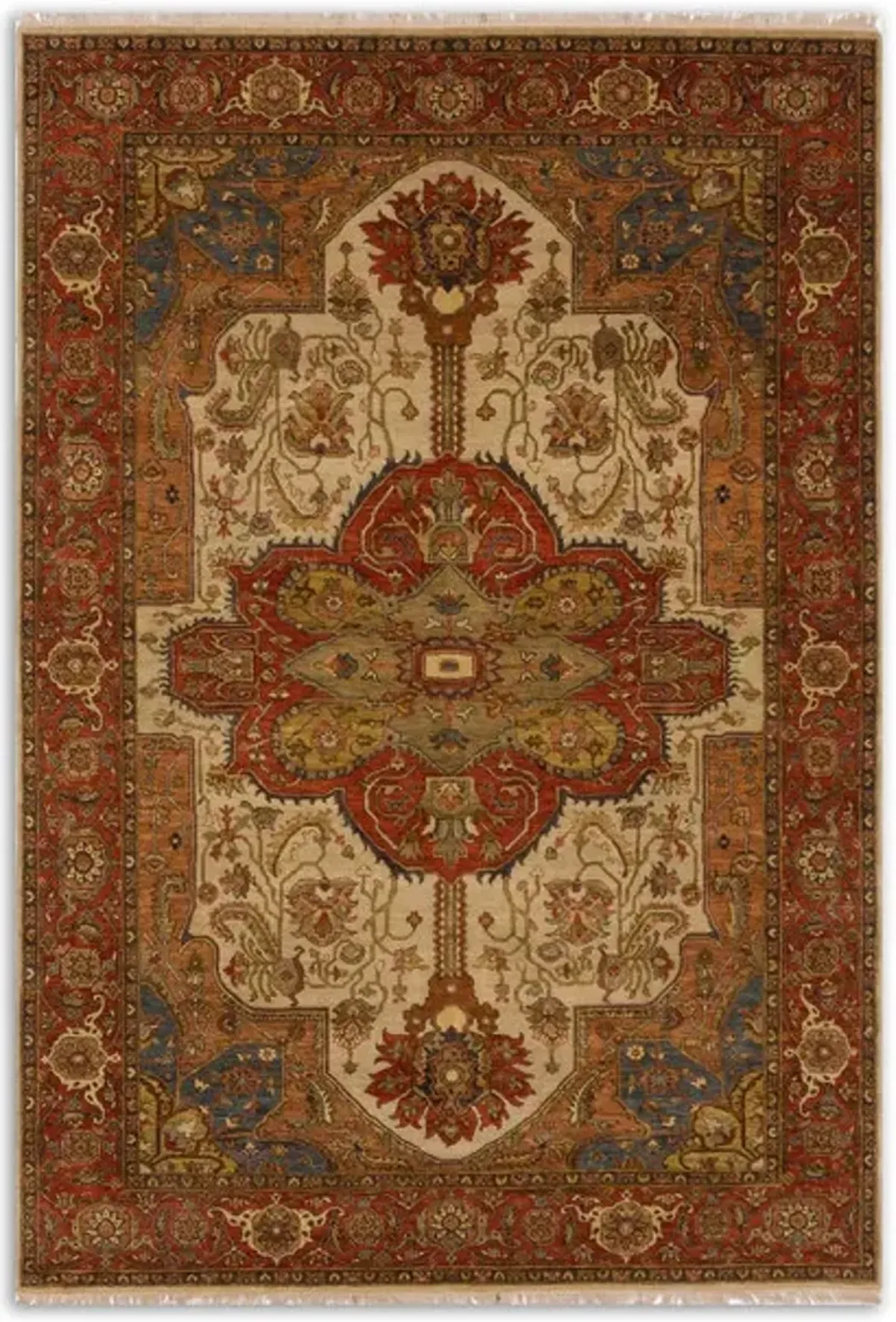 Hand Knotted Area Rug - 6 1  X 8 11 