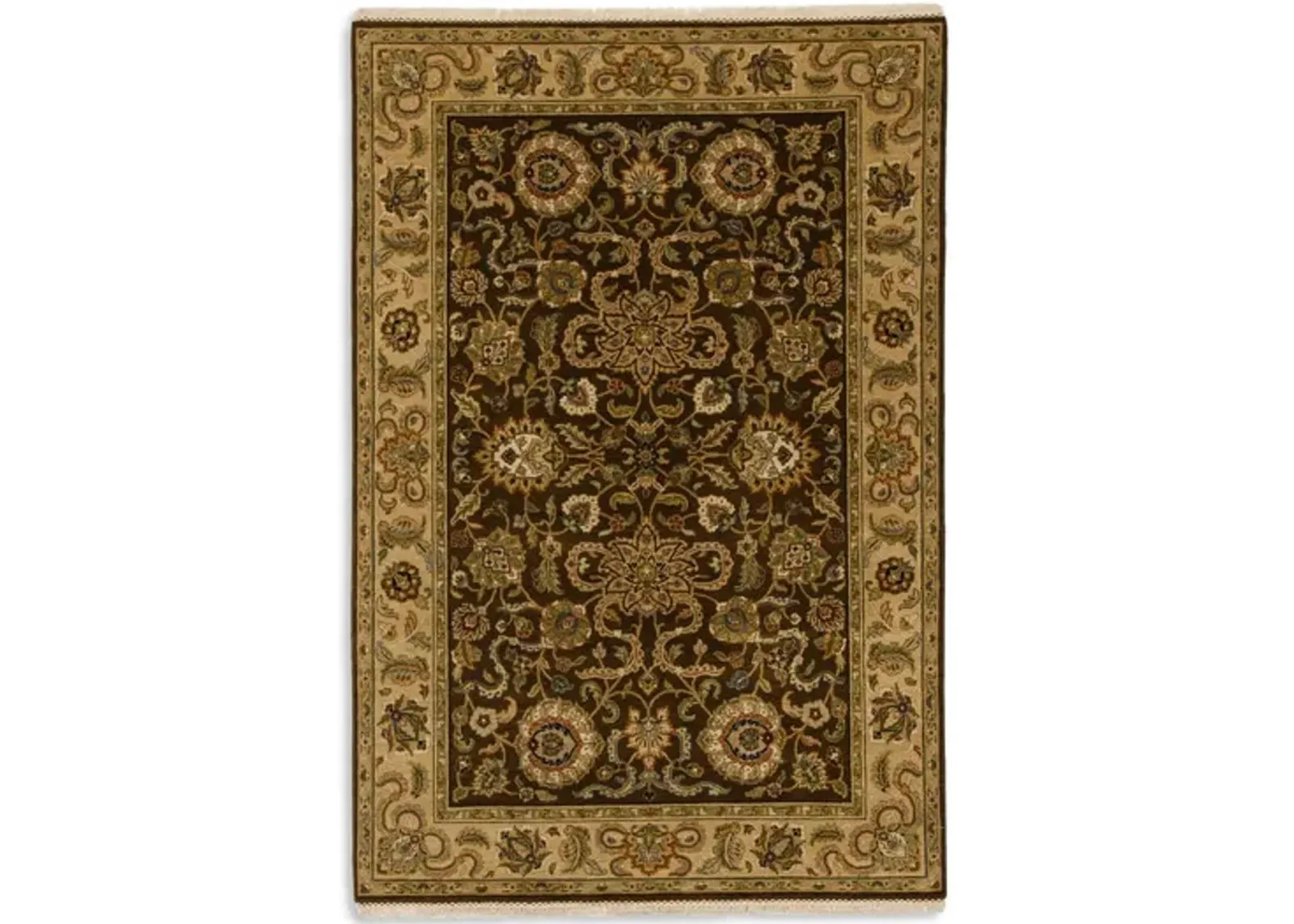 Hand Knotted Area Rug - 6 1  X 9 1  