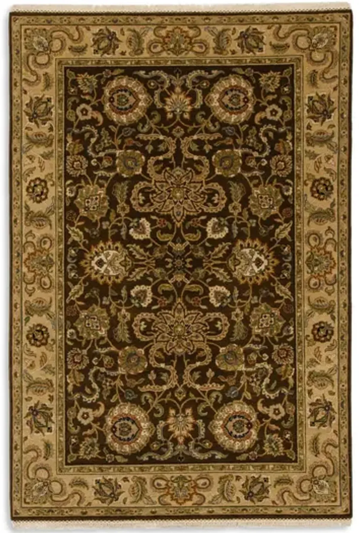 Hand Knotted Area Rug - 6 1  X 9 1  