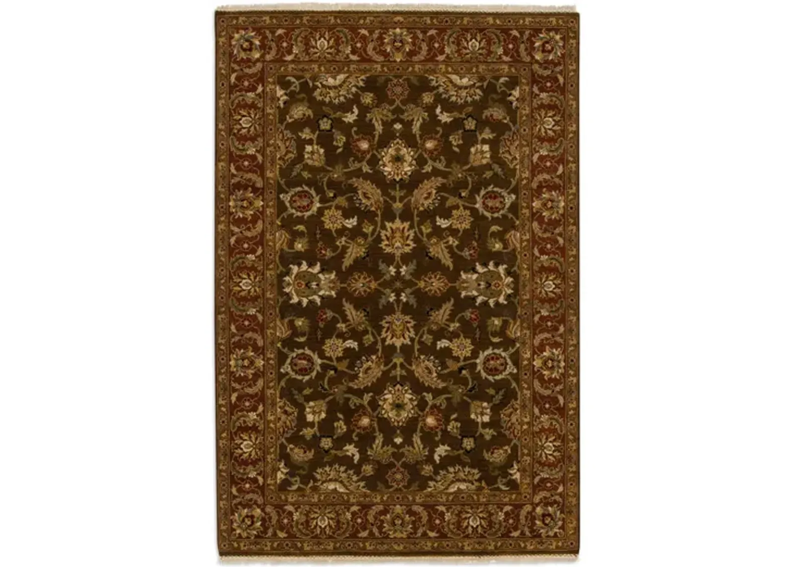 Hand Knotted Area Rug - 6 1  X 9 1  