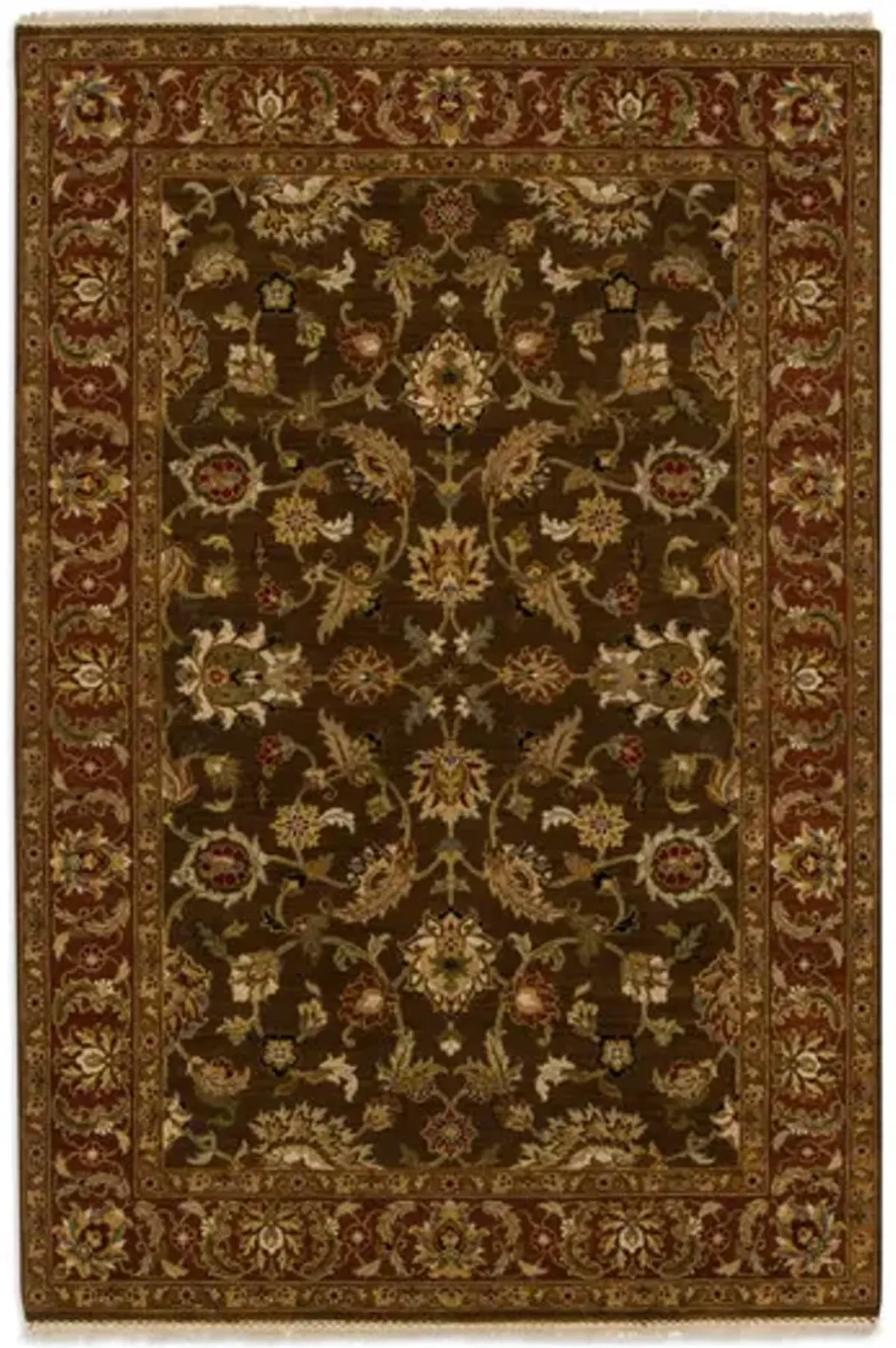 Hand Knotted Area Rug - 6 1  X 9 1  