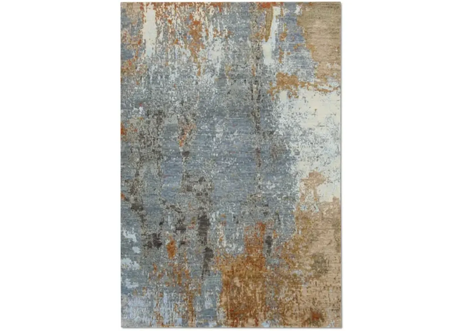 Hand Knotted Area Rug - 6 1  X 8 9  