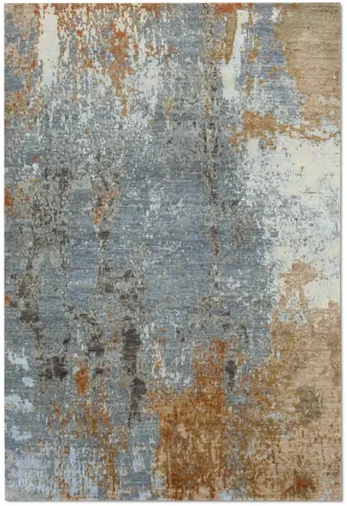 Hand Knotted Area Rug - 6 1  X 8 9  