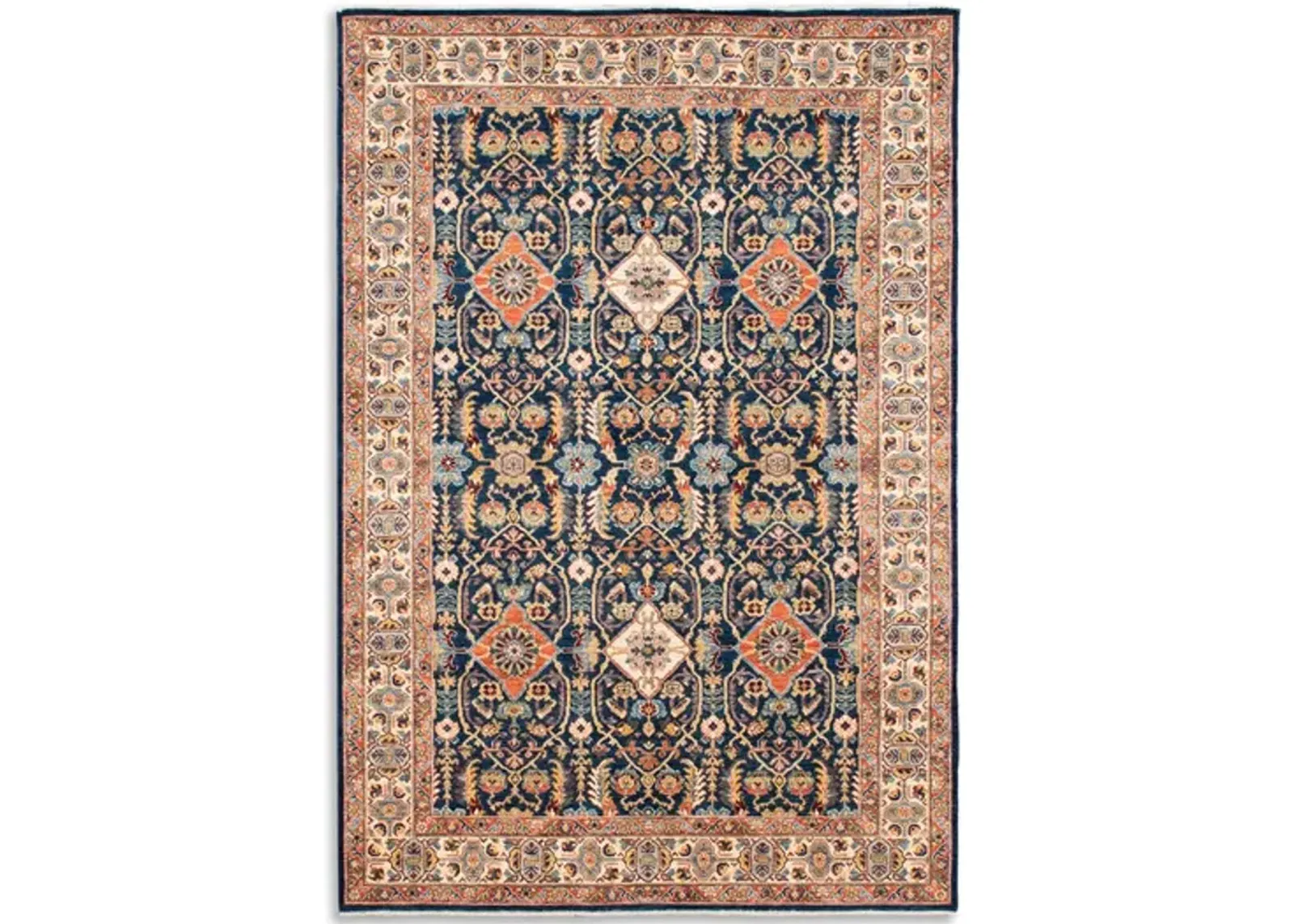 Hand Knotted Area Rug - 6 0  X 8 9  