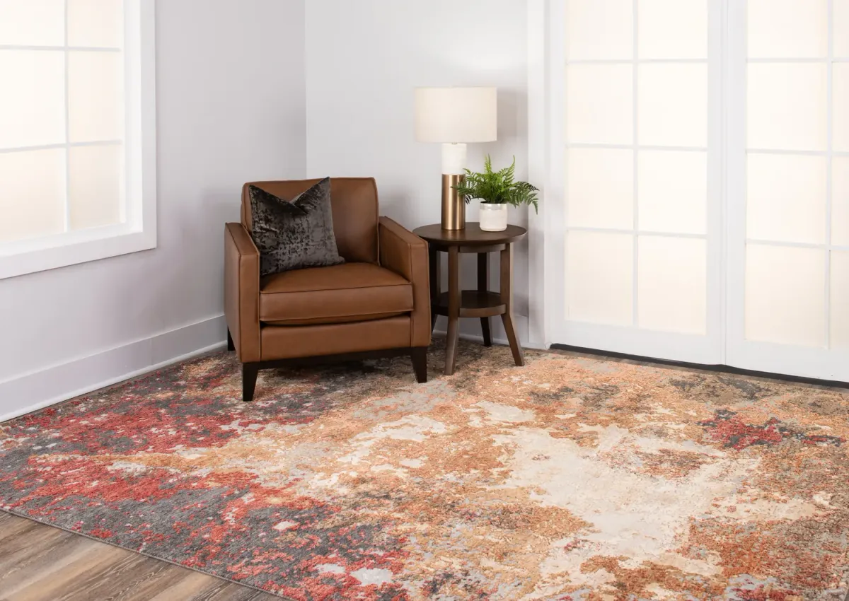 Galaxy Multi Amber 6 0  x 9 0  Area Rug