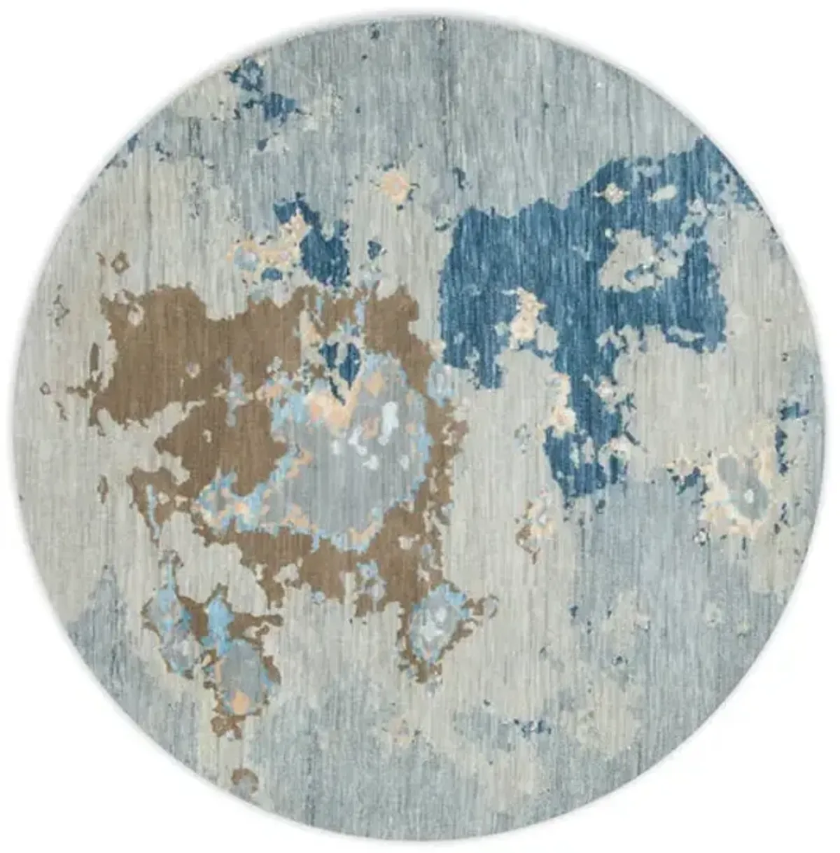 Hand Knotted Area Rug - 4 11  Round