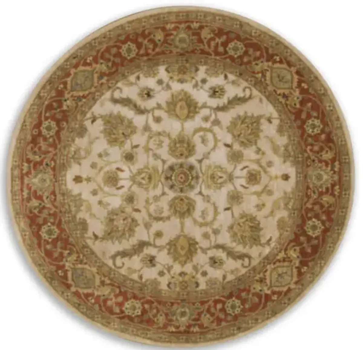 Hand Knotted Area Rug - 5 10  Round