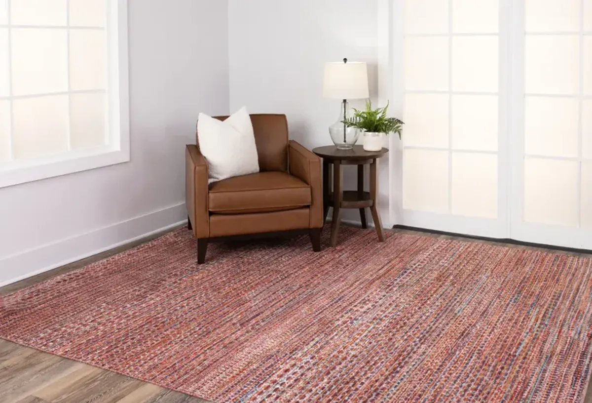 Kolkata Red Area Rug Round - 6 0  x 6 0 