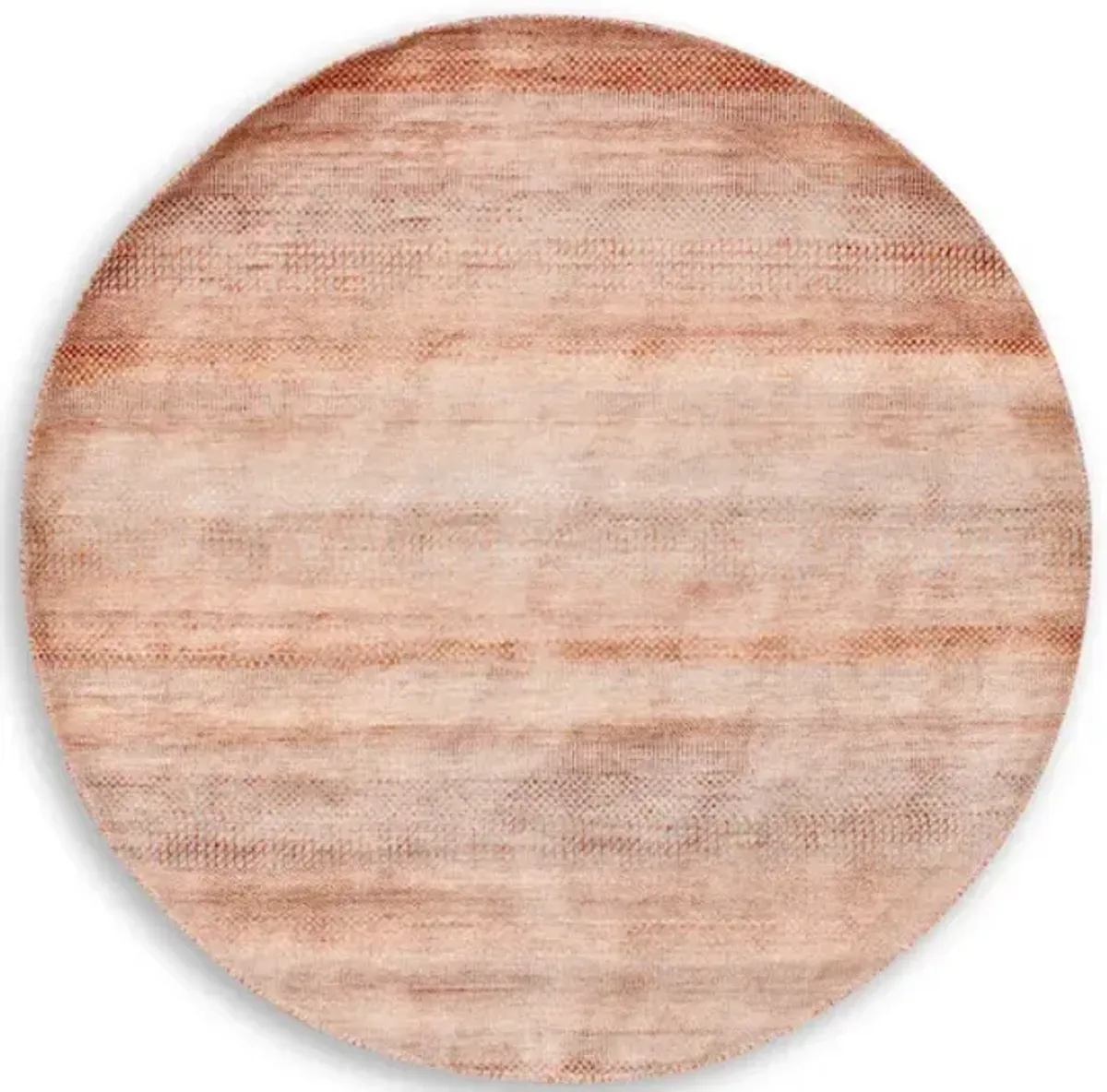 Indore Blue Rust Hand Knotted Area Rug - 8 0  Round