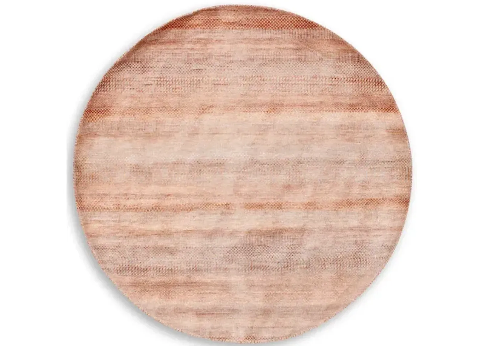 Indore Blue Rust Hand Knotted Area Rug - 6 0  Round