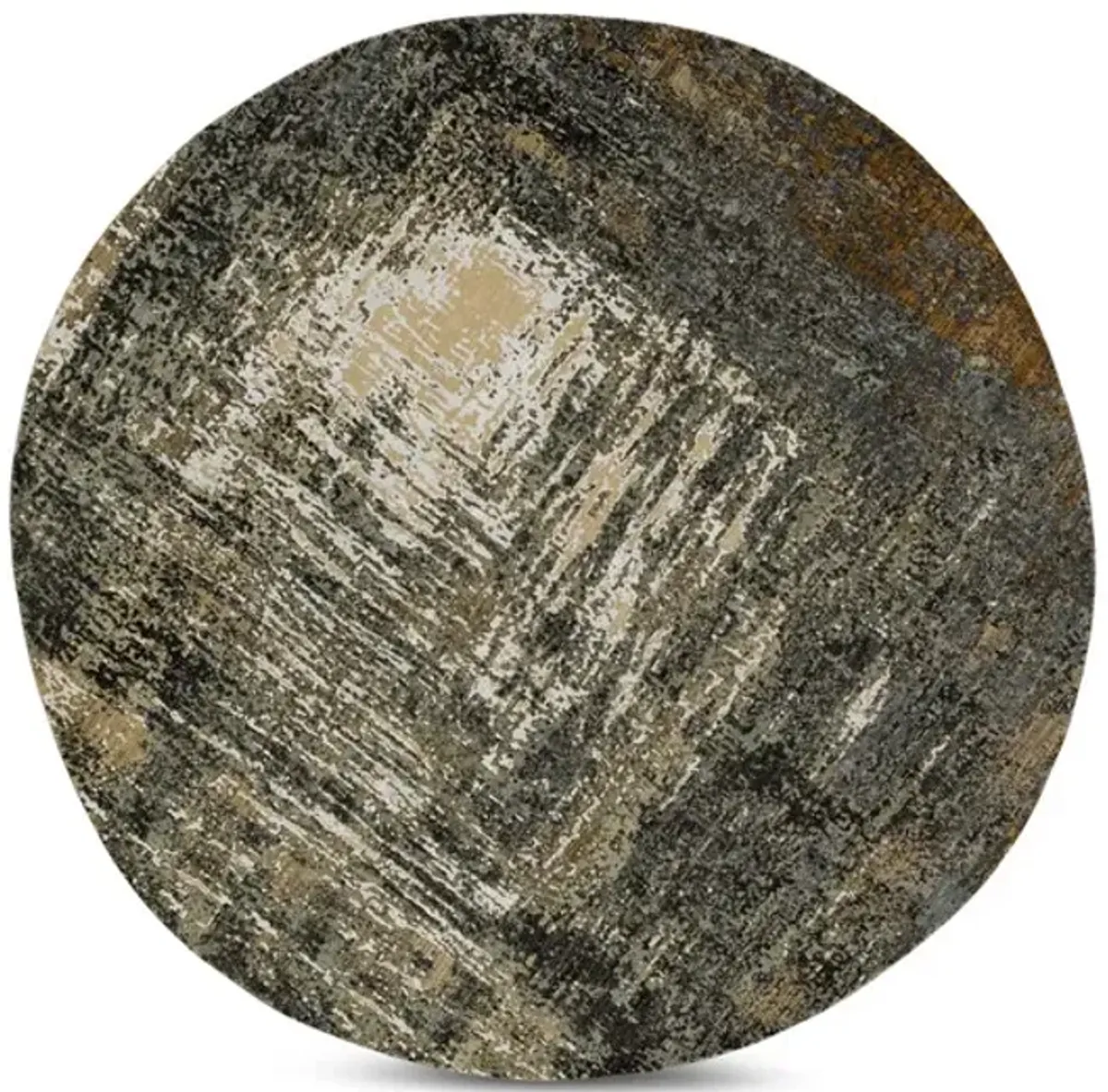 Galaxy Hand Knotted 7 11  x 8 0  Round Area Rug