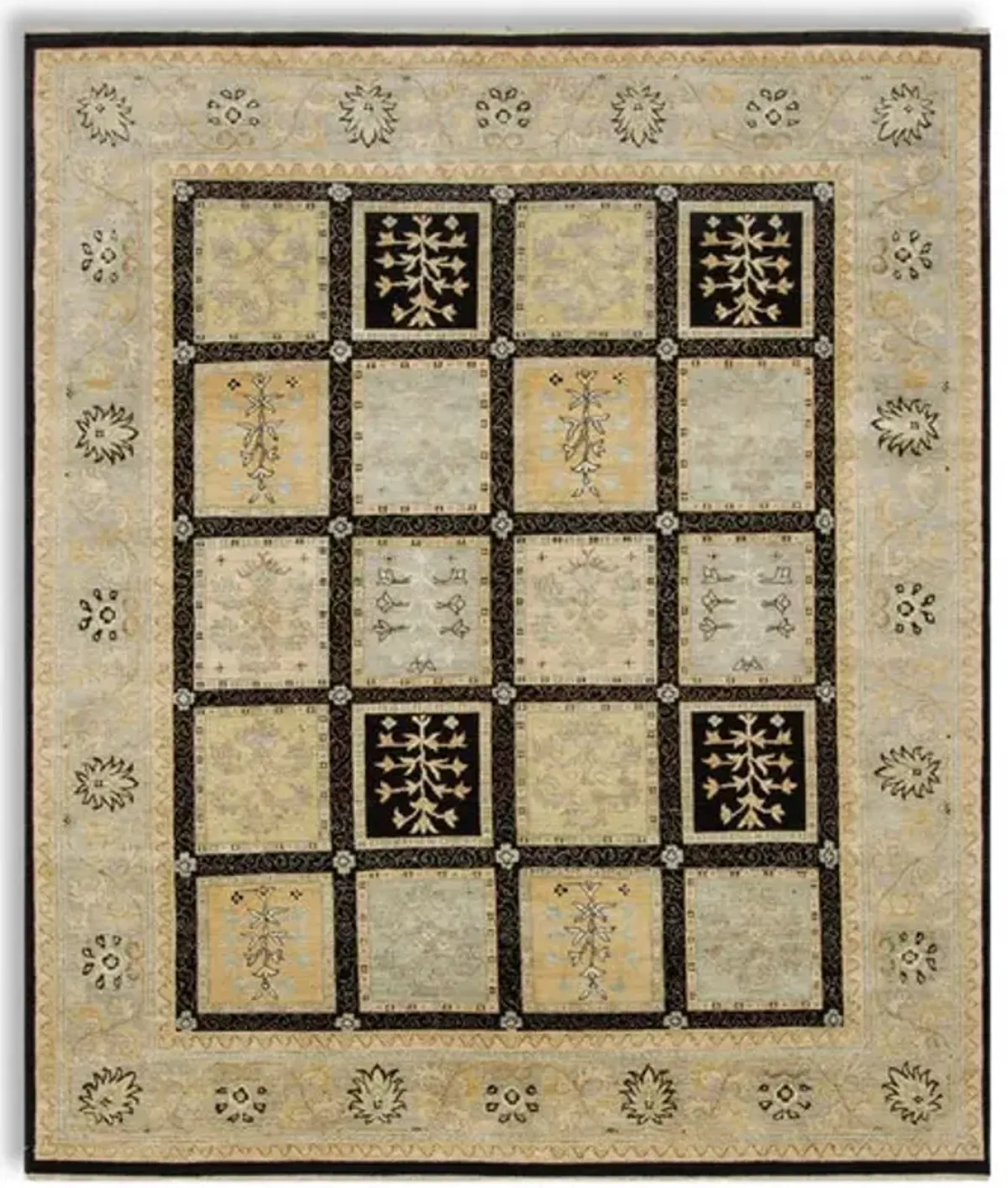 Hand Knotted Area Rug - 8 5  X 9 10 