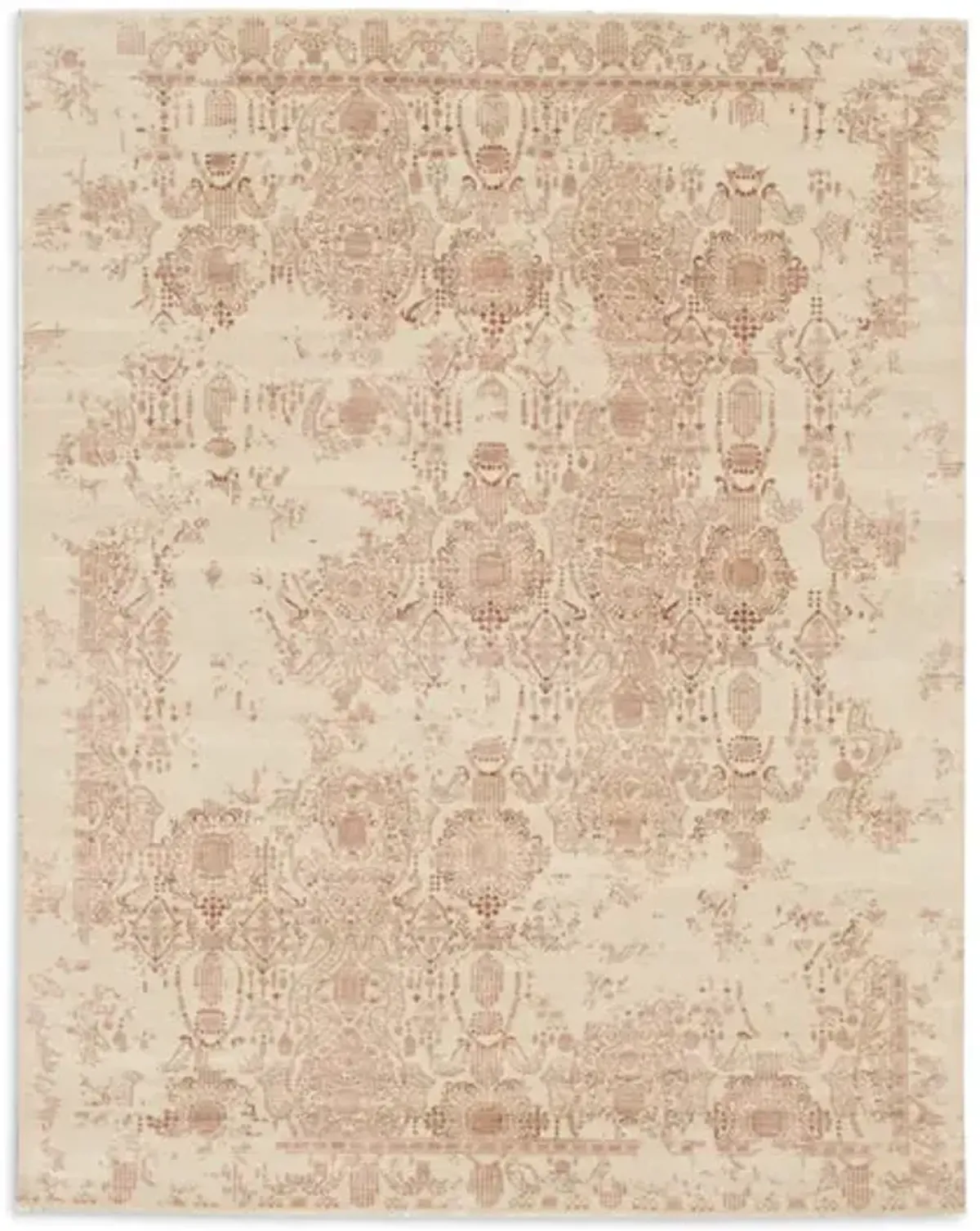 Hand Knotted Area Rug - 7 10  X 9 11 