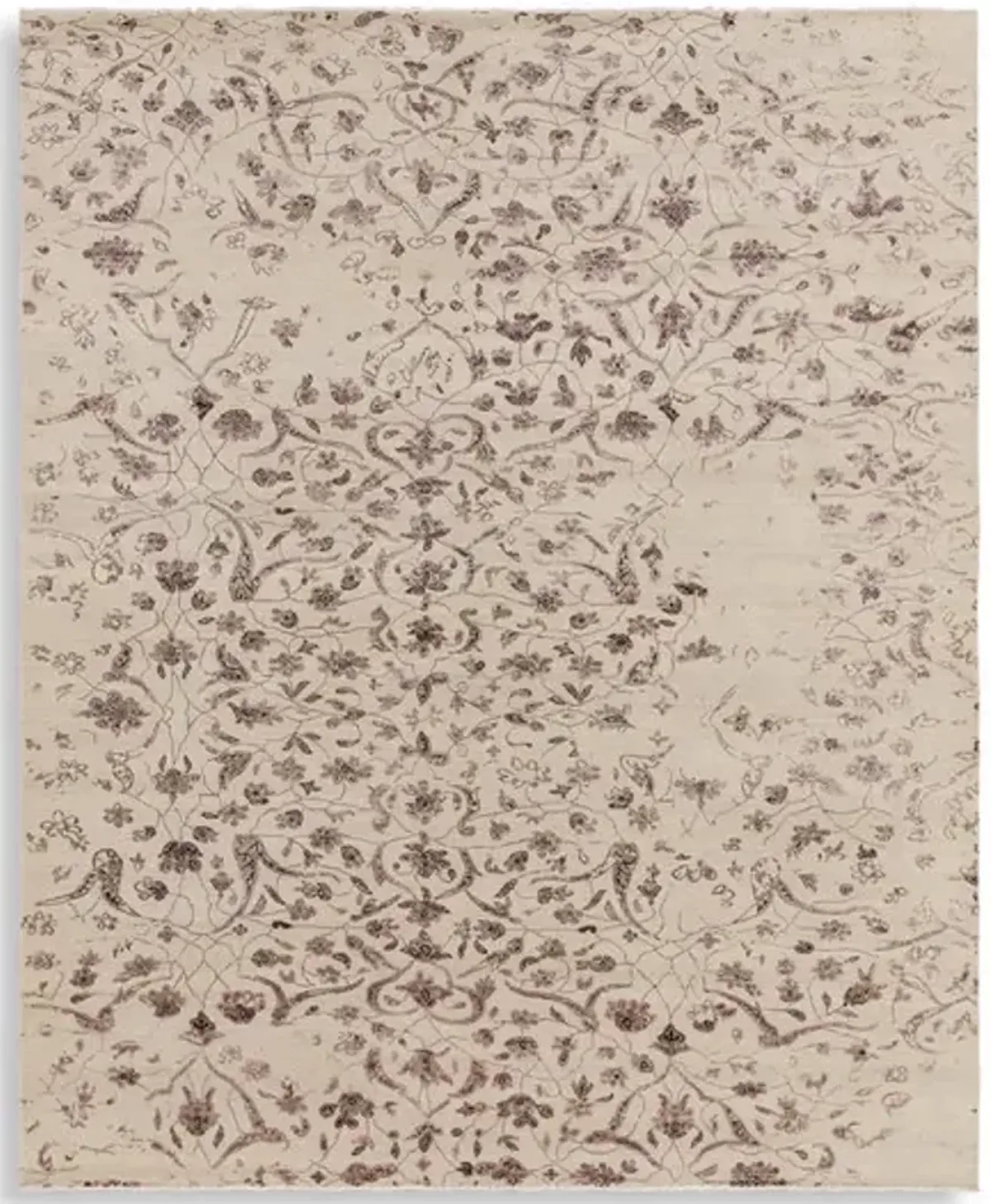 Hand Knotted Area Rug - 7 11  X 9 9  