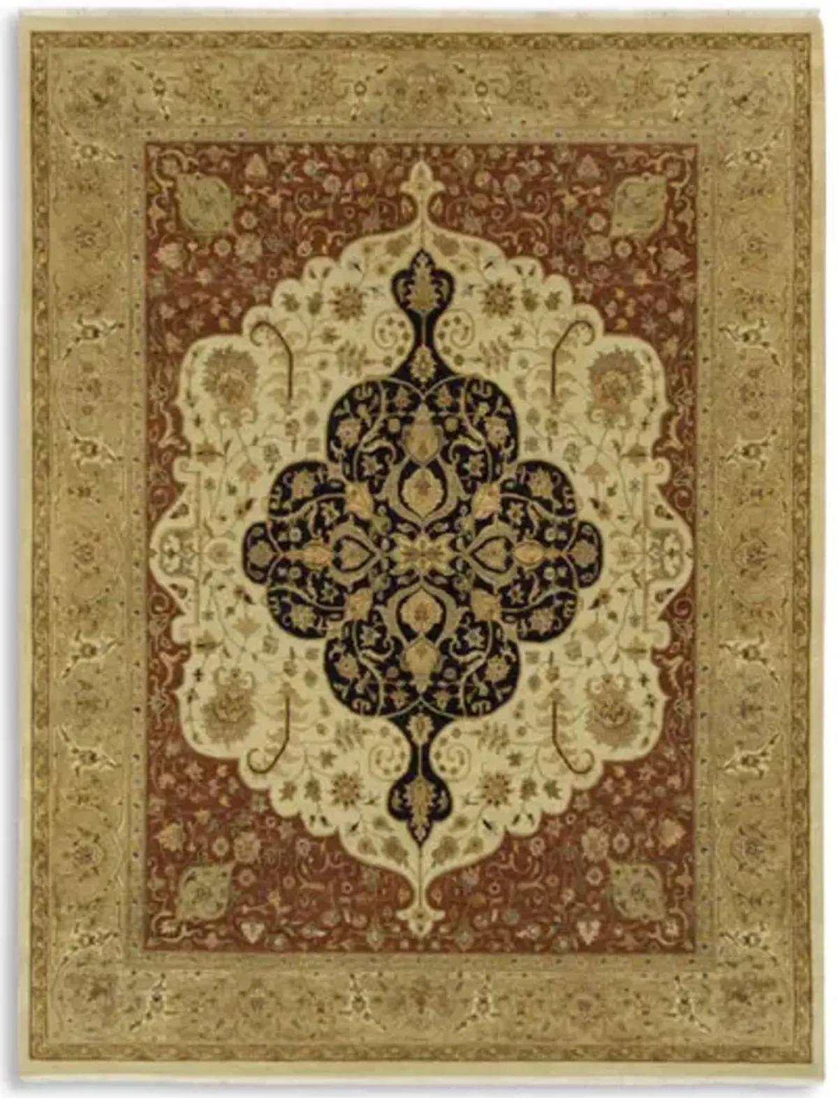 Hand Knotted Area Rug - 8 1  X 10 4  