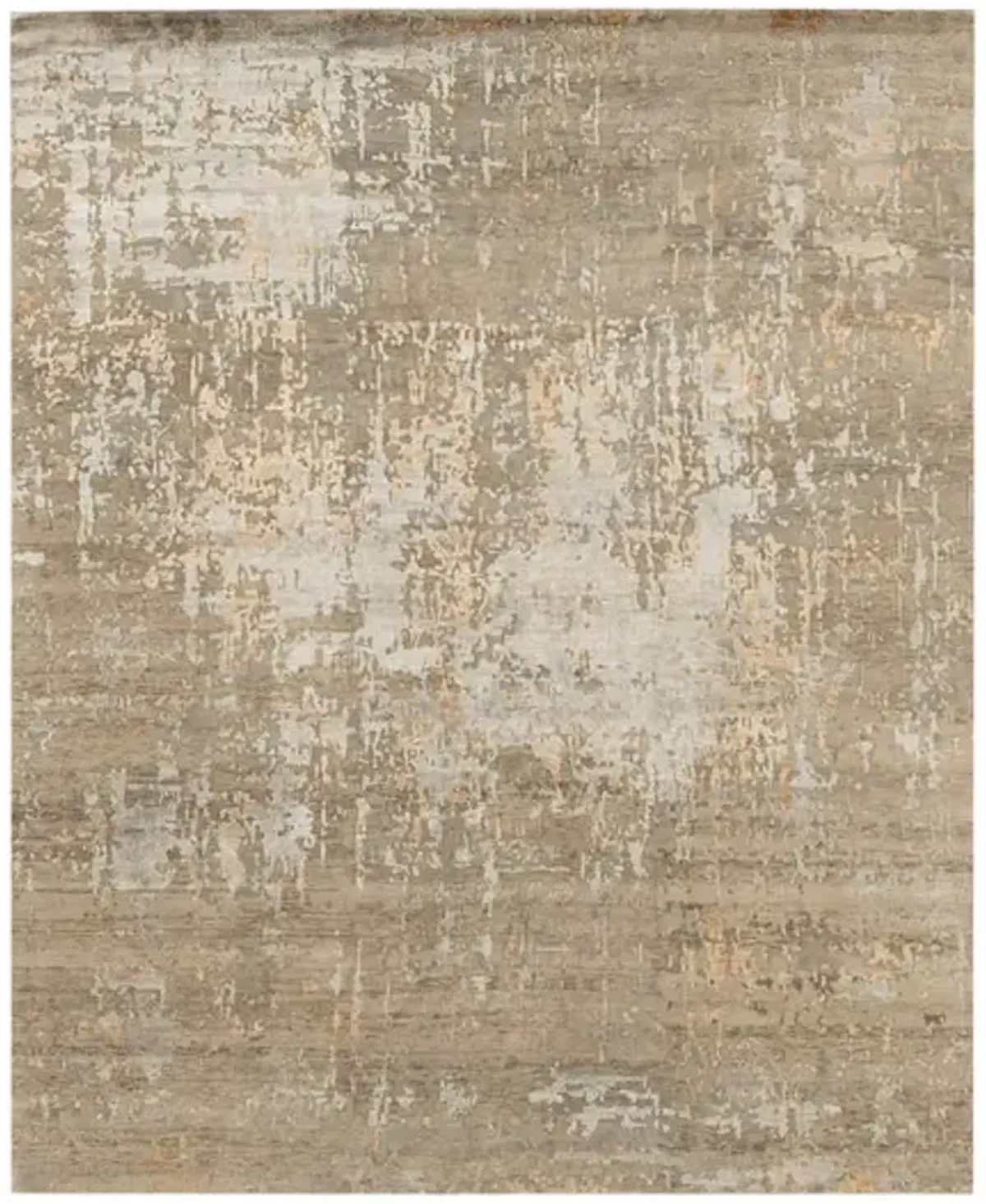 Hand Knotted Area Rug - 8 1  X 9 10 