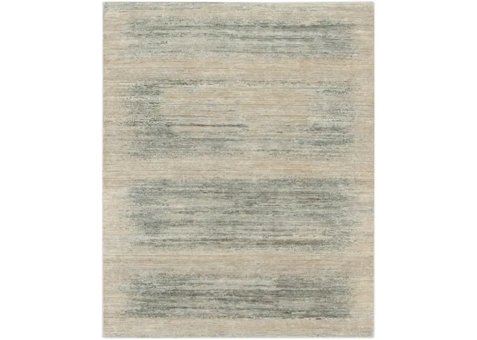 Hand Knotted Area Rug - 8 1  X 9 10  