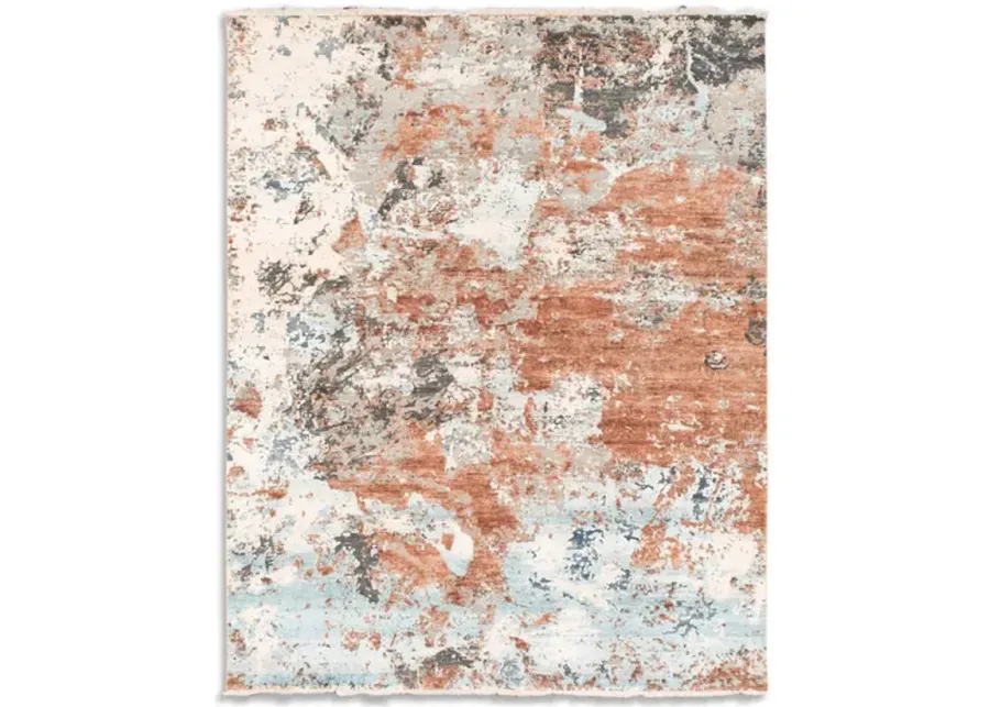 Hand Knotted Area Rug - 7 11  X 9 10 