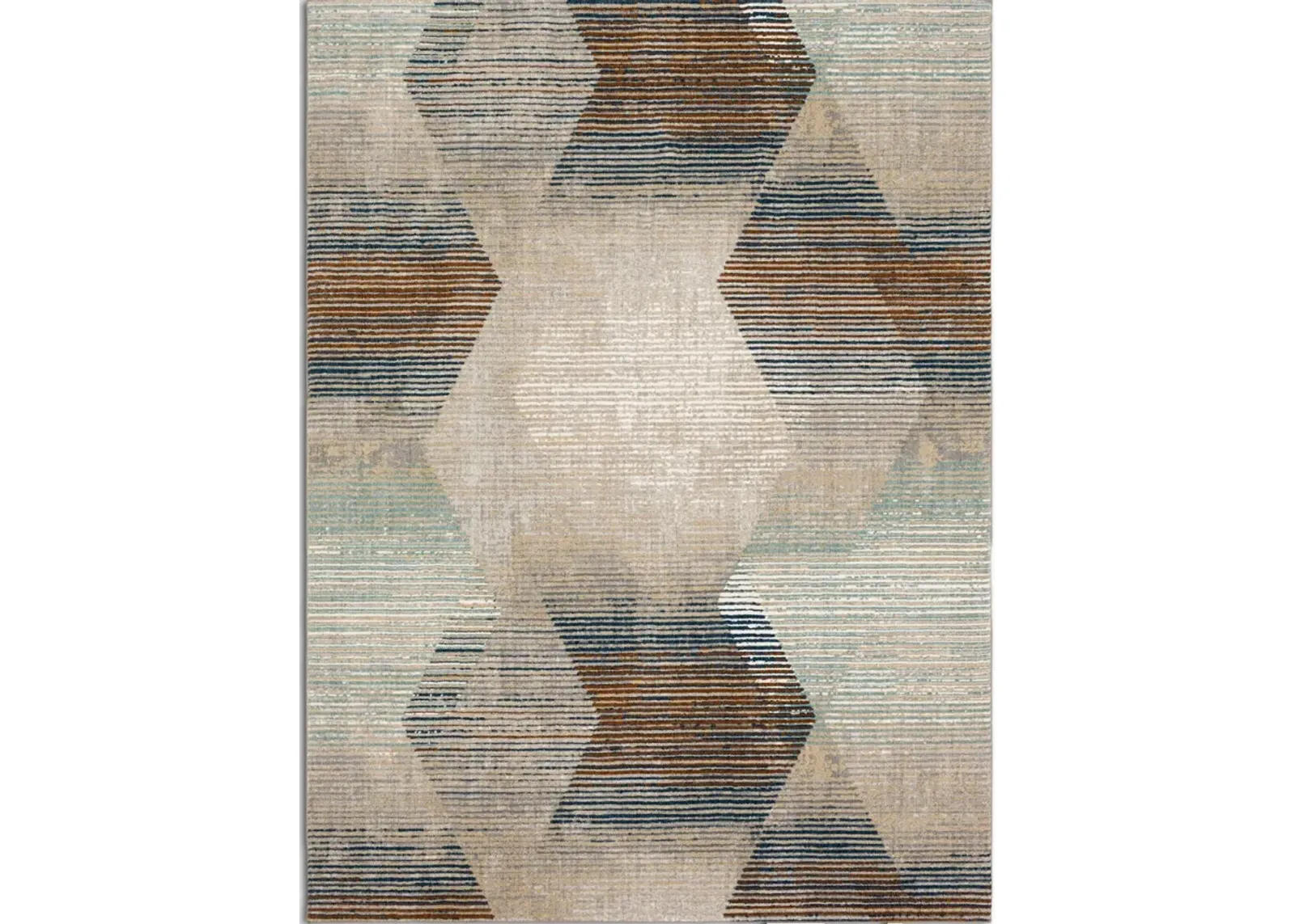 Epiphany Precarious Stria Grey 8 0  x 10 0   Area Rug