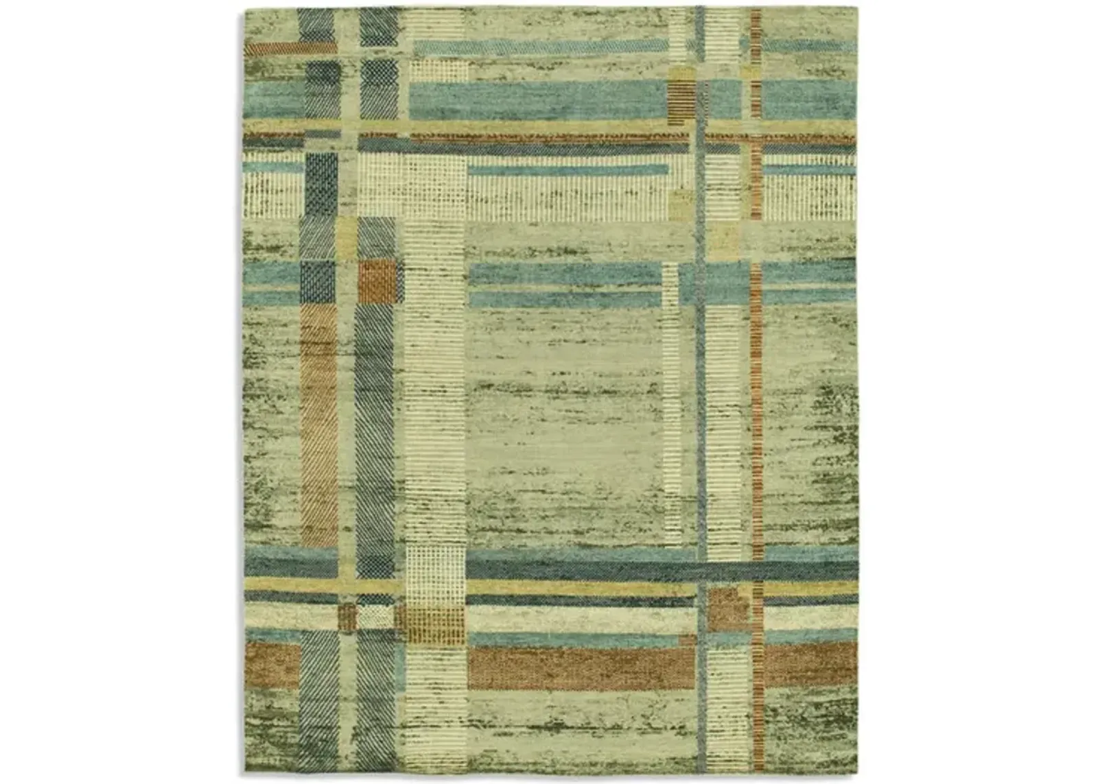 Hand Knotted Area Rug - 8 0  x 10 0 