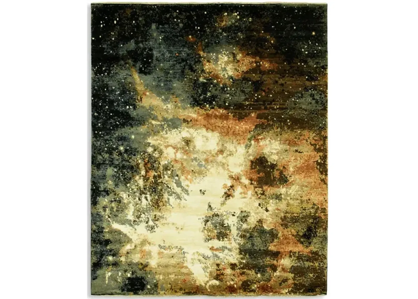 Hand Knotted Area Rug - 8 1  x 10 0 