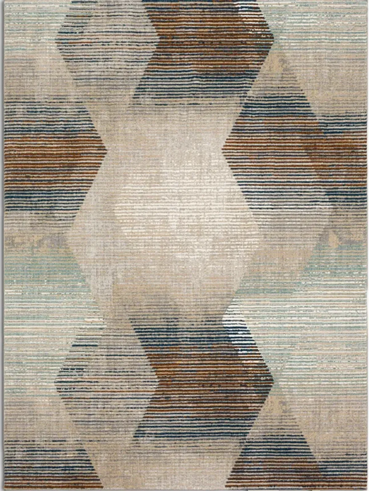 Epiphany Precarious Stria Grey 2 4  x 7 10  Area Rug