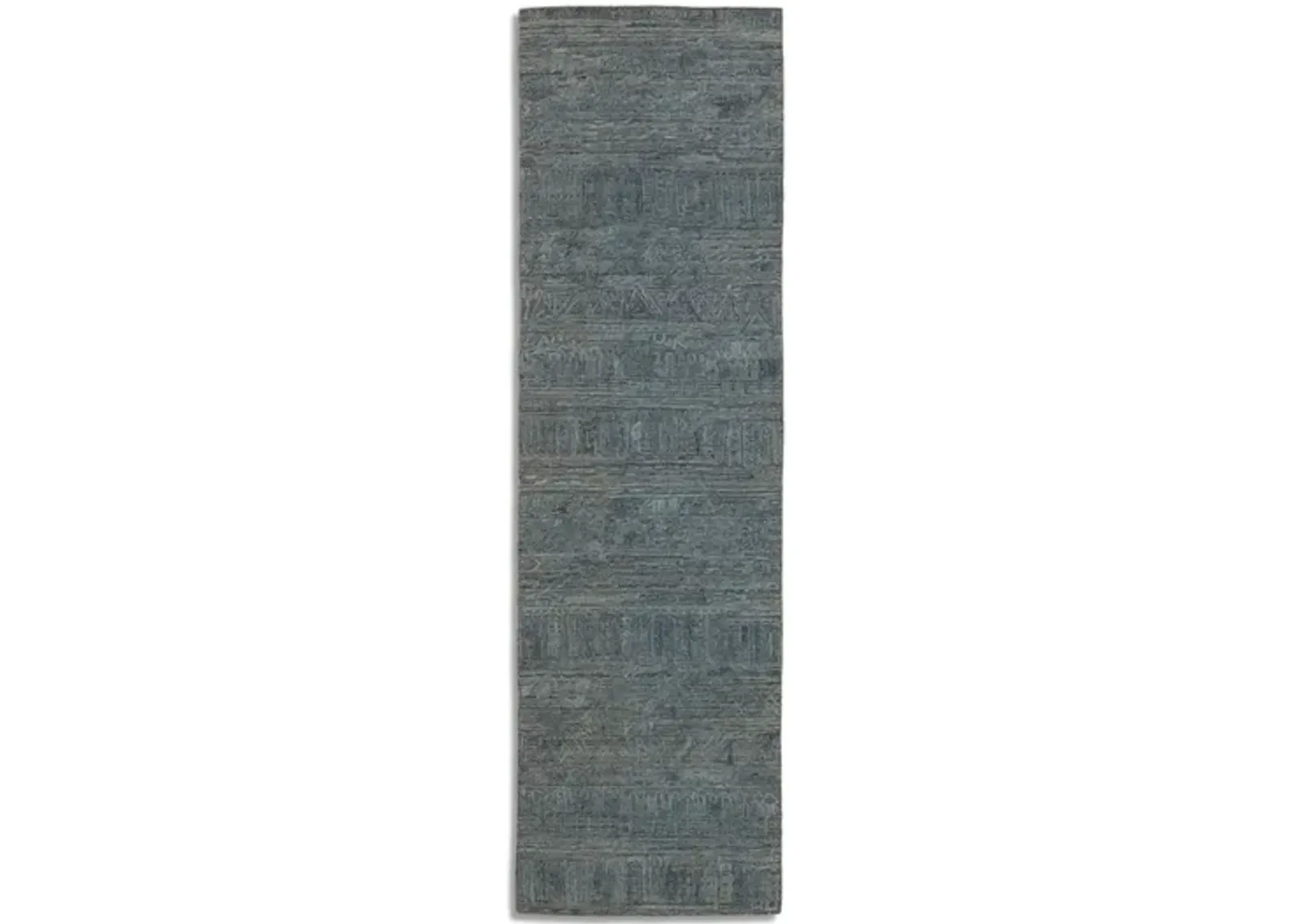 Hand Knotted Denim 2 11  x 10 1  Area Rug