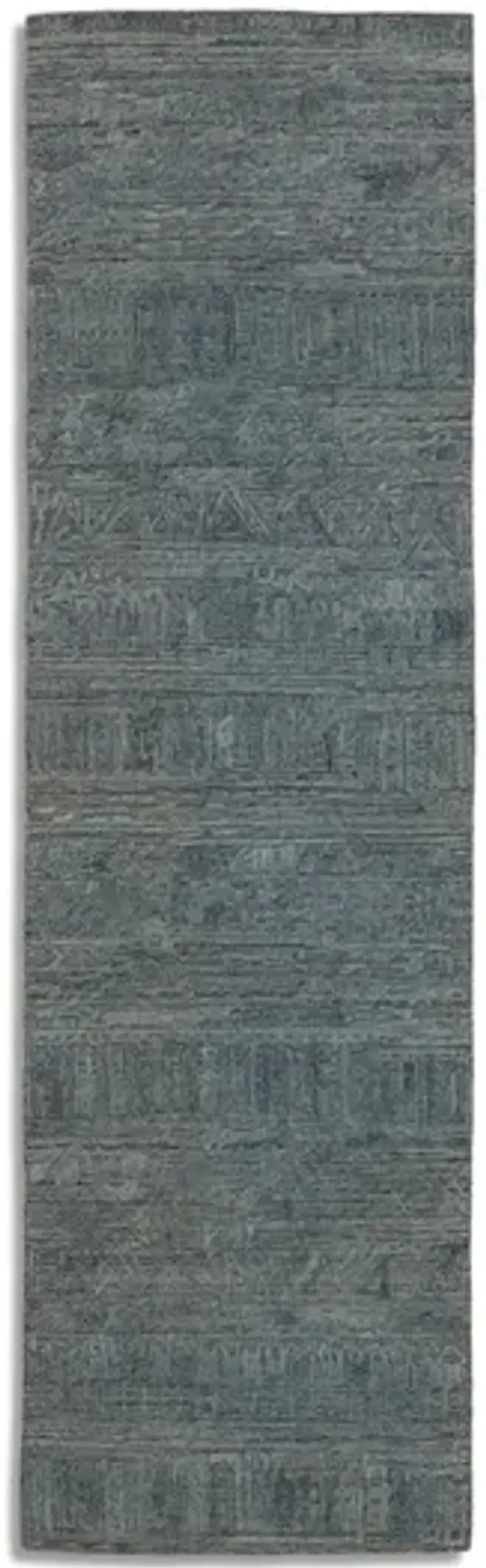 Hand Knotted Denim 2 11  x 10 1  Area Rug