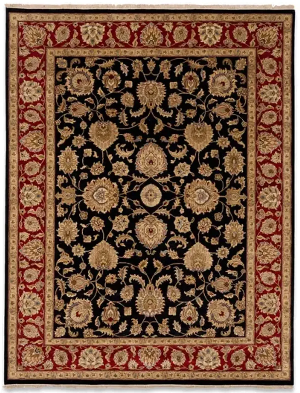 Hand Knotted Area Rug - 9 2  X 11 10 