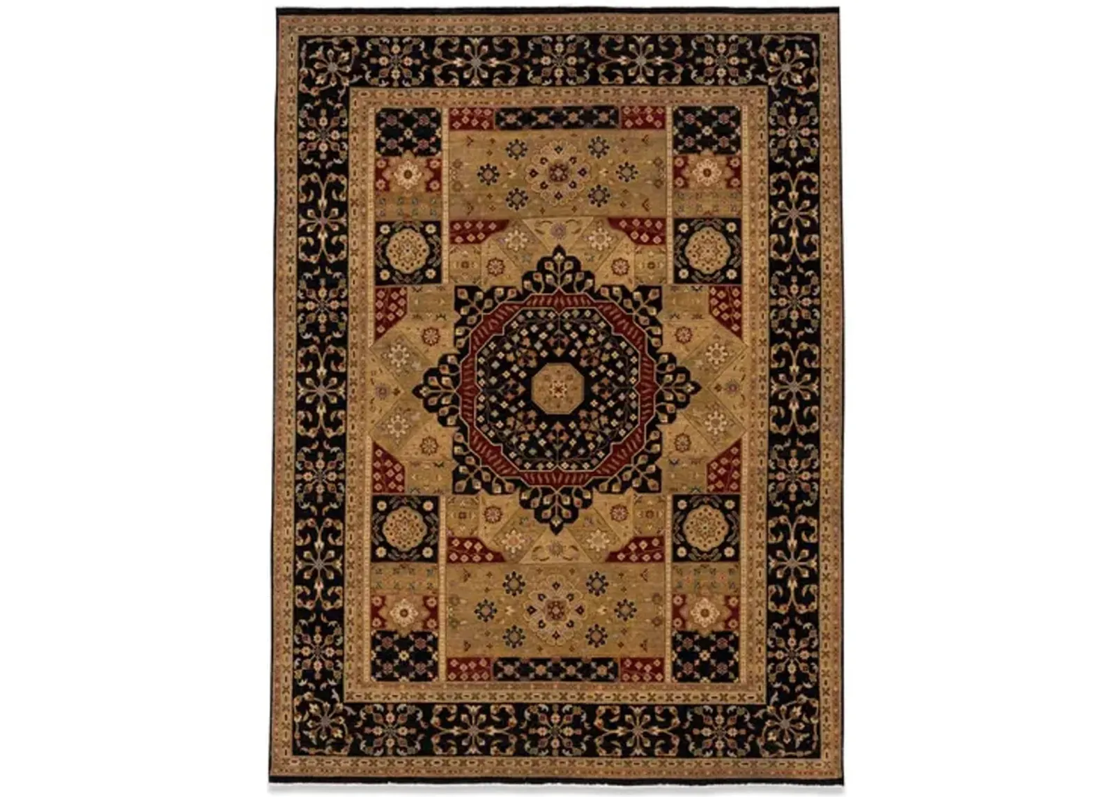 Hand Knotted Area Rug - 9 0  X 12 3  