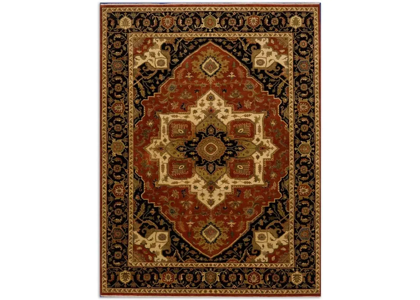 Hand Knotted Area Rug - 9 0  X 11 10  