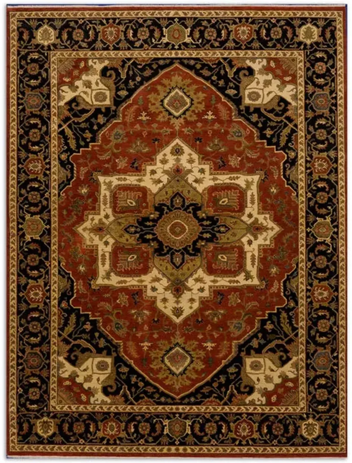 Hand Knotted Area Rug - 9 0  X 11 10  