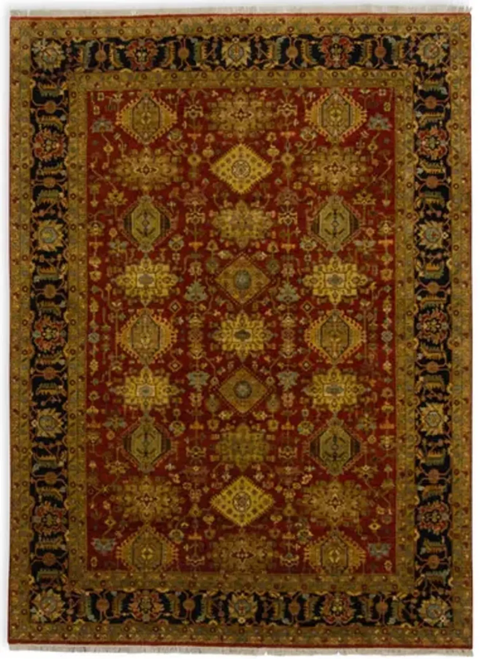 Hand Knotted Area Rug - 8 9  X 12 0 