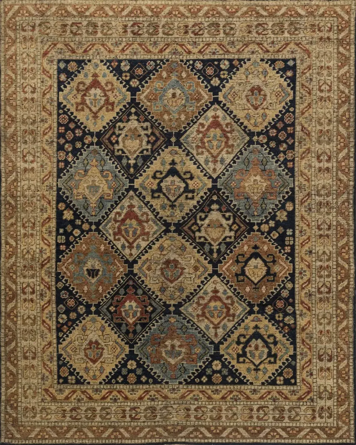 Heirloom Navy Multi Area Rug - 9 0  X 12 0   