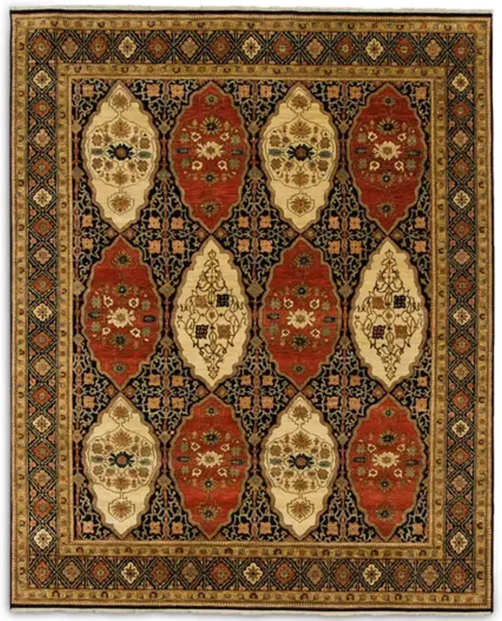 Hand Knotted Area Rug - 9 1  X 11 4 