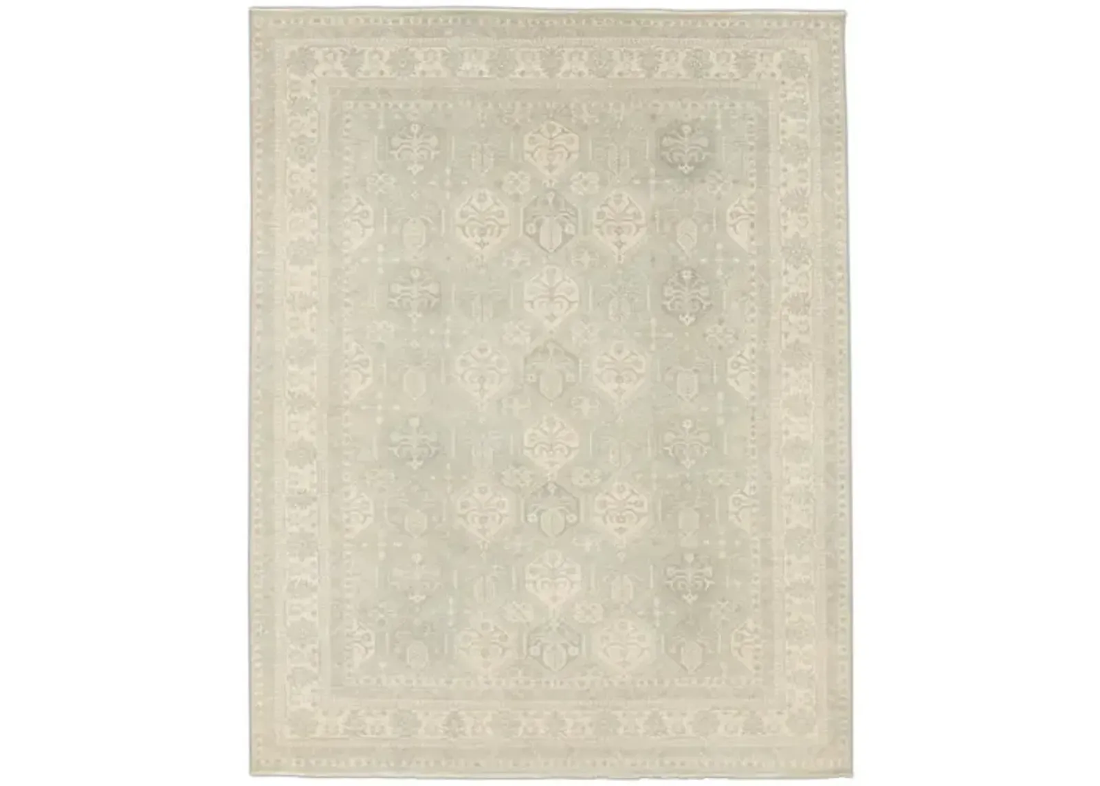 Hand Knotted Area Rug - 9 3  X 11 10 