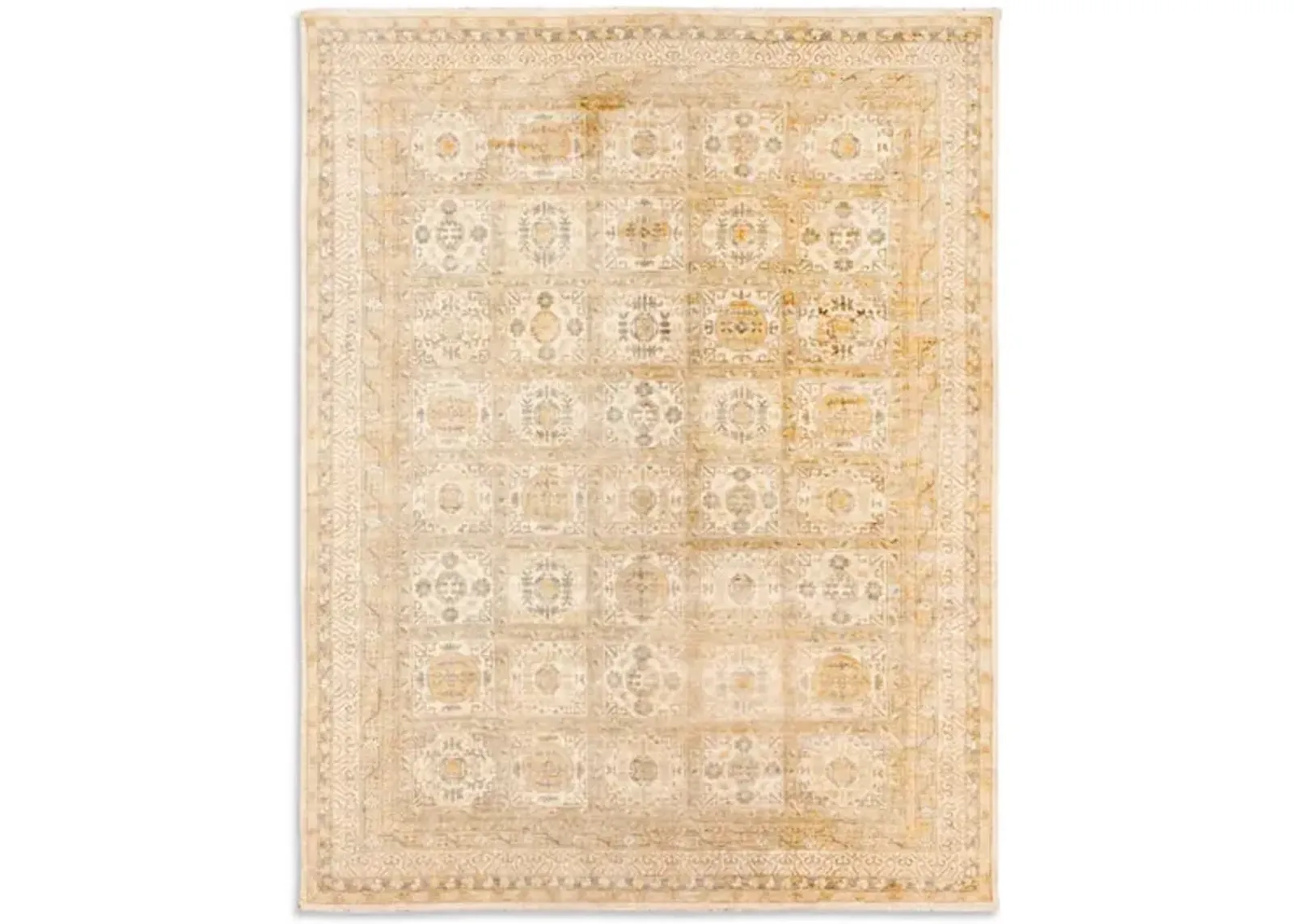 Hand Knotted Area Rug - 9 2  X 11 9 