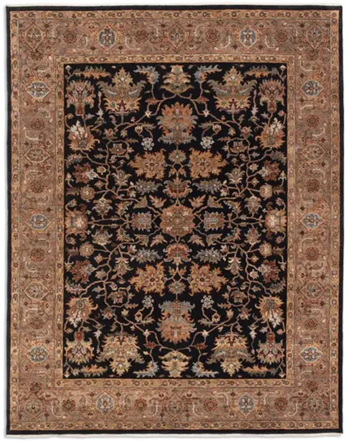 Kashi Black Camel Area Rug - 9 6  x 13 6  