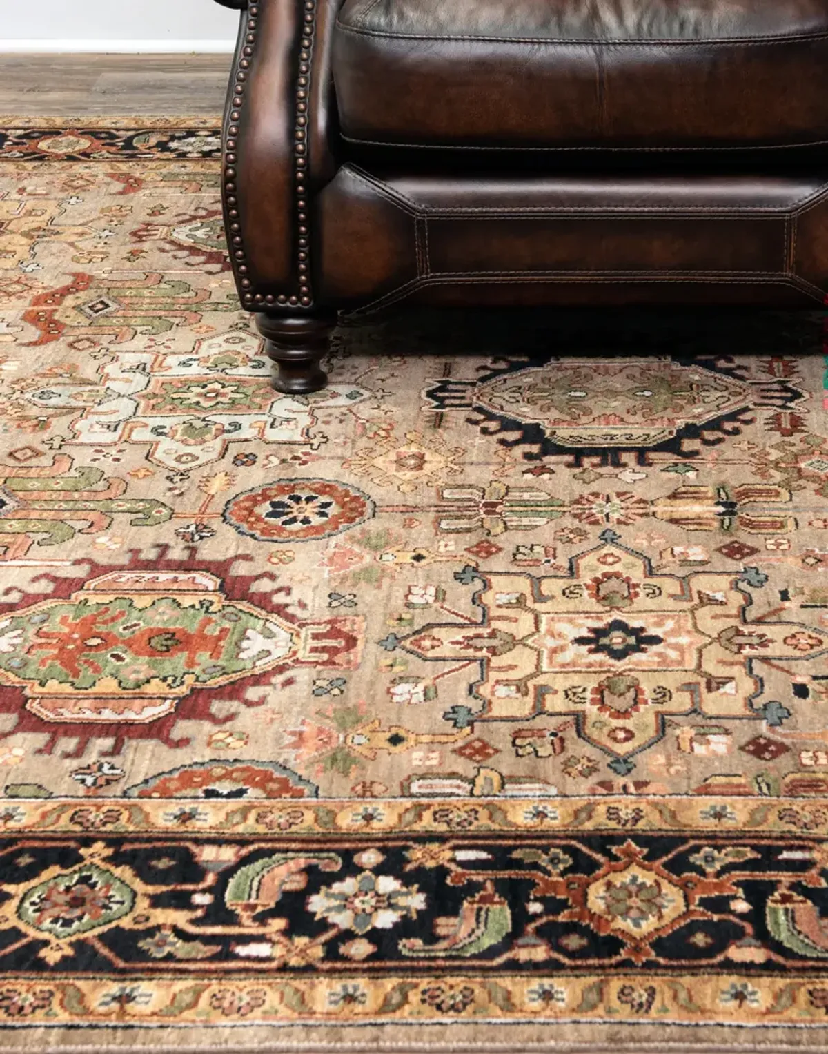 Kashi Camel Brown 9 6  x 13 6  Area Rug