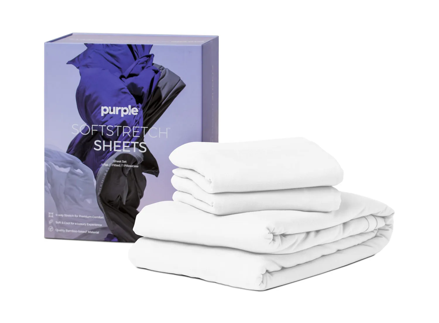 Softstretch King Cal King Sheets - True White