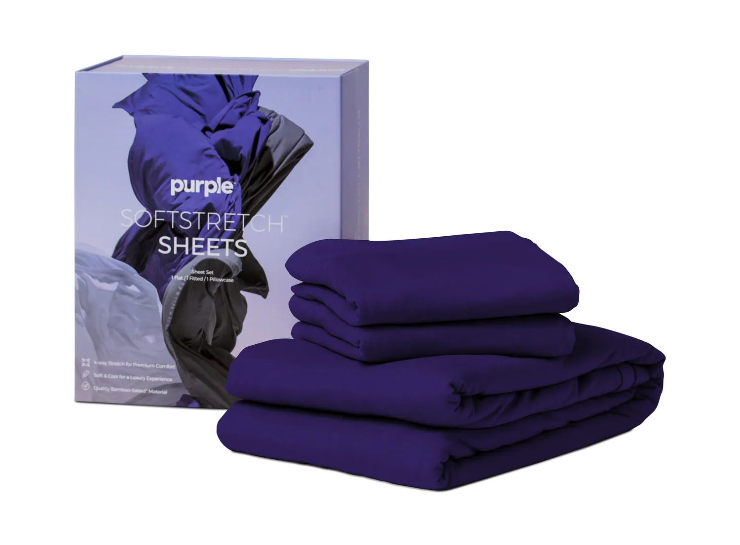 Softstretch King Cal King Sheets - Deep Purple