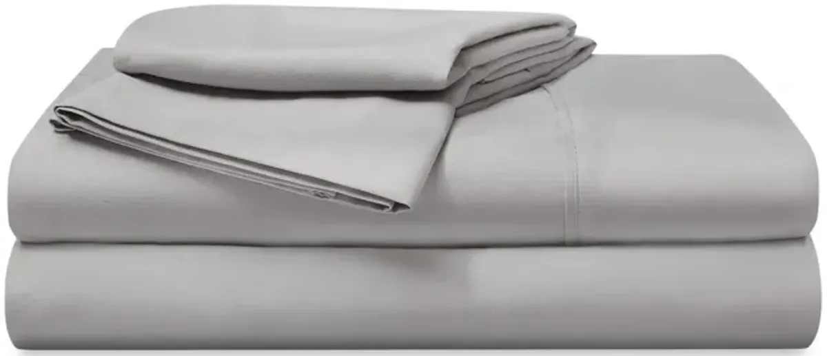 Bedgear Basic Twin Light Grey Sheet Set