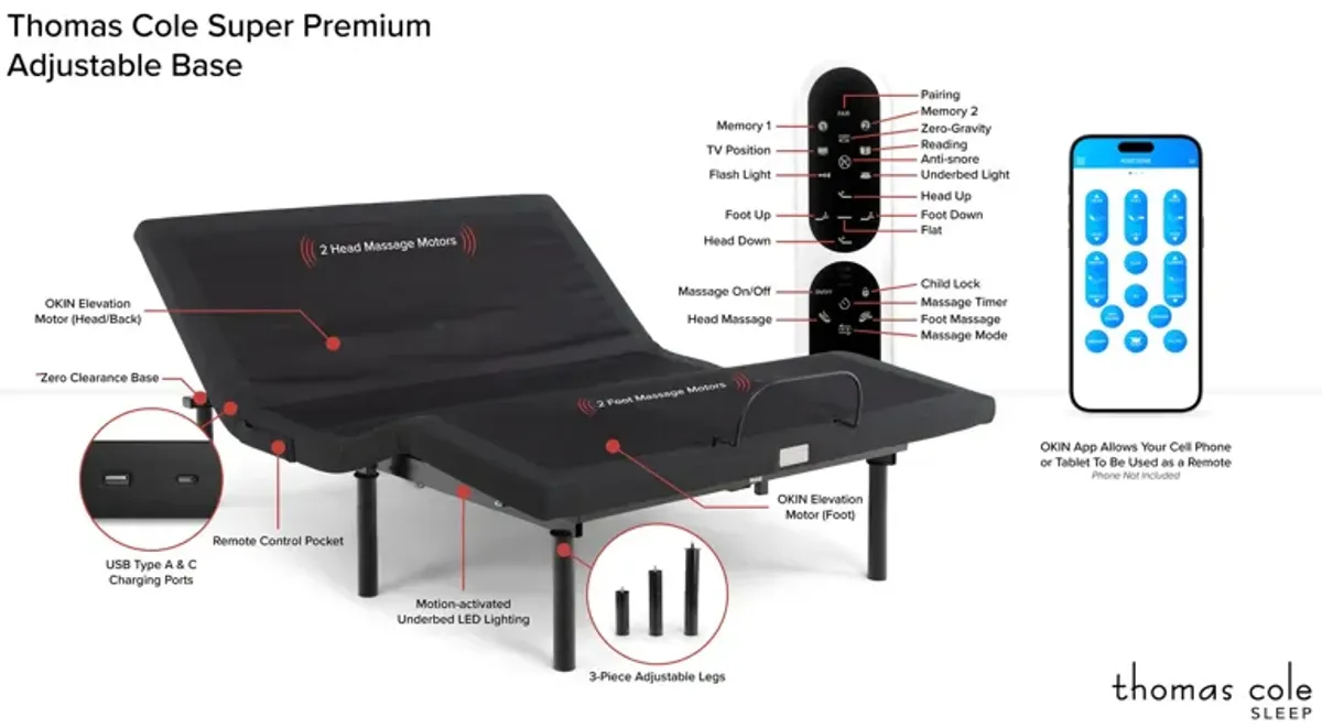 Super Premium Twin XL Adjustable Base