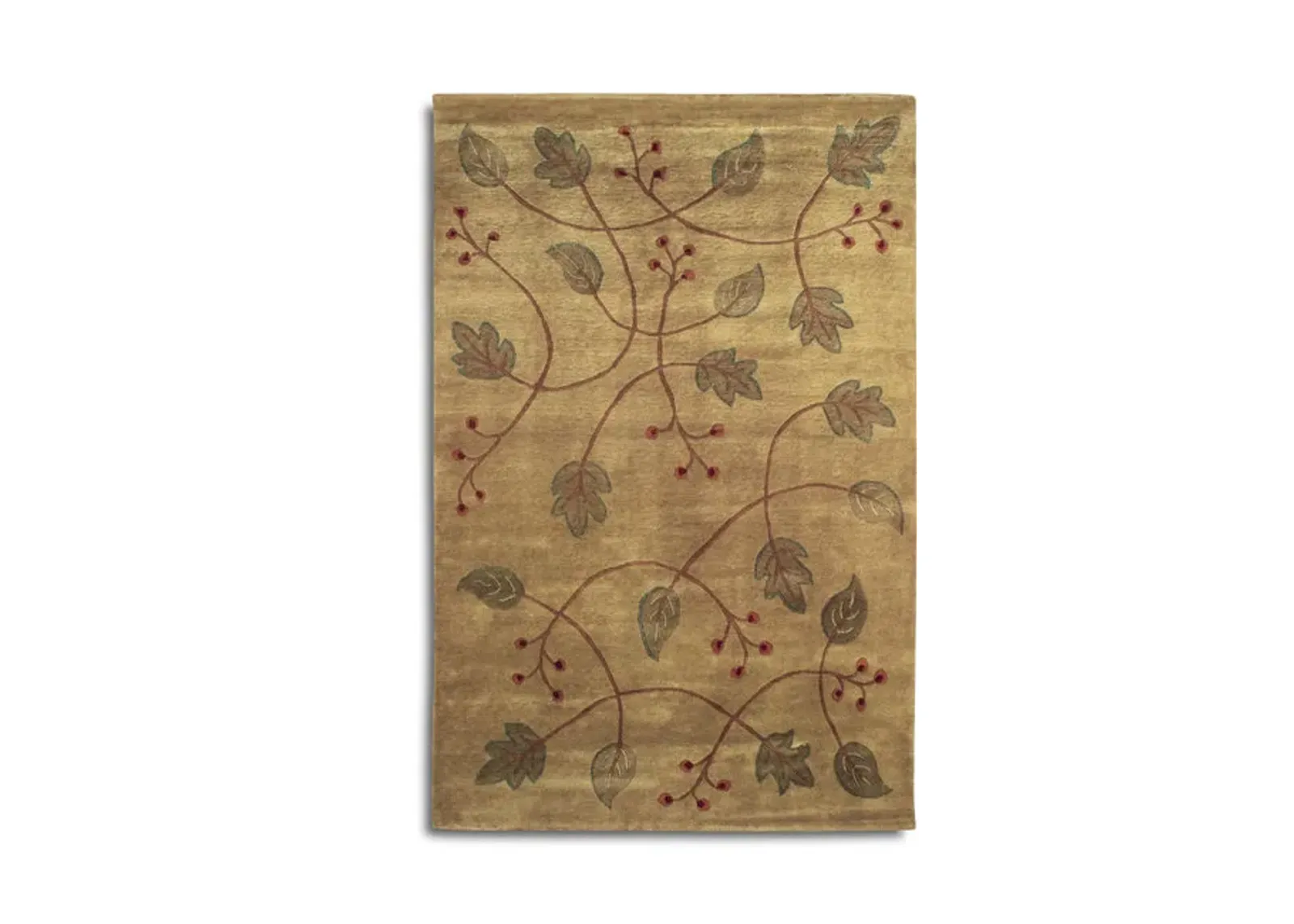 Falling Leaves Hand Knotted Area Rug - 4 0  X 6 0 