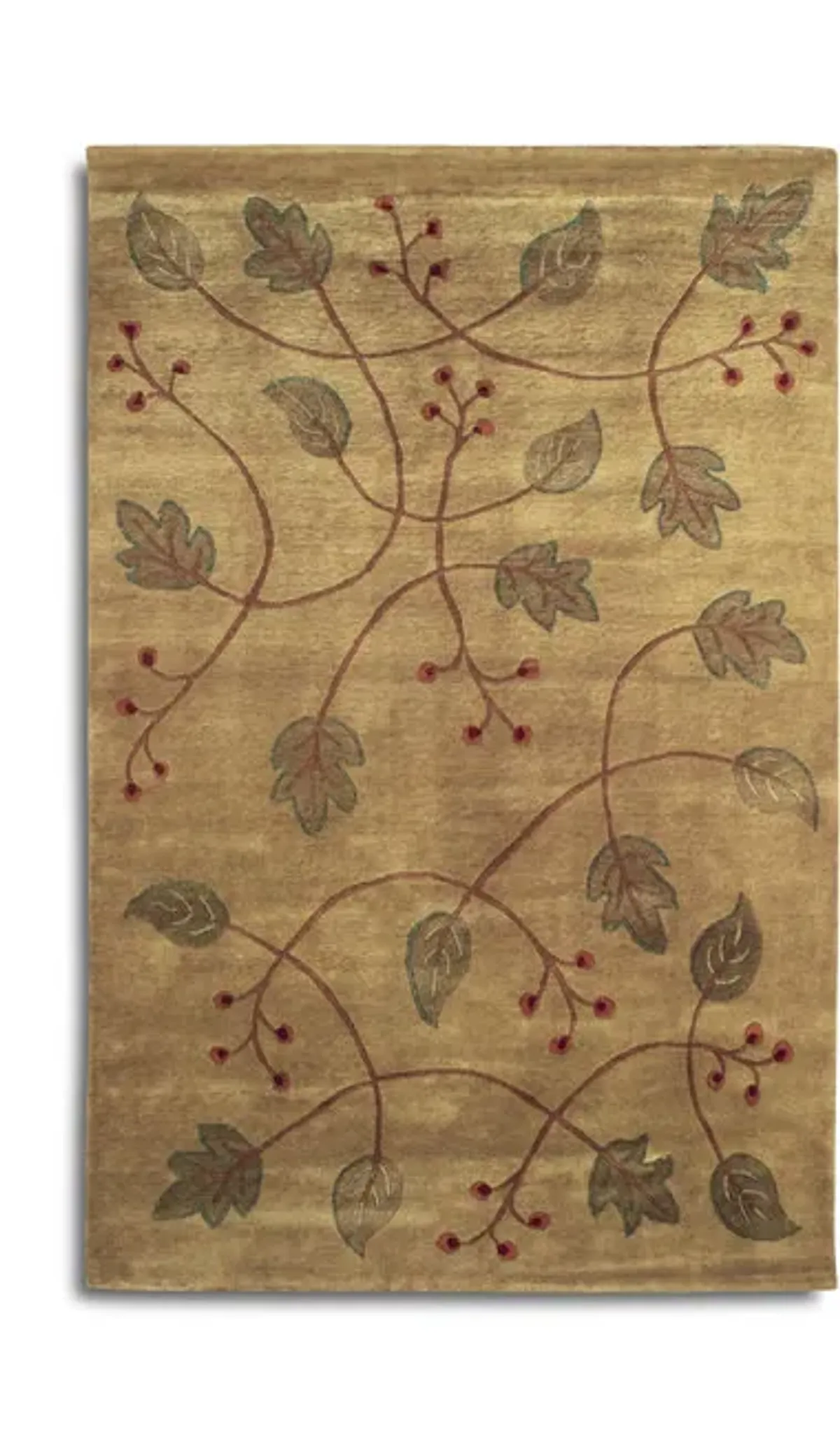 Falling Leaves Hand Knotted Area Rug - 4 0  X 6 0 