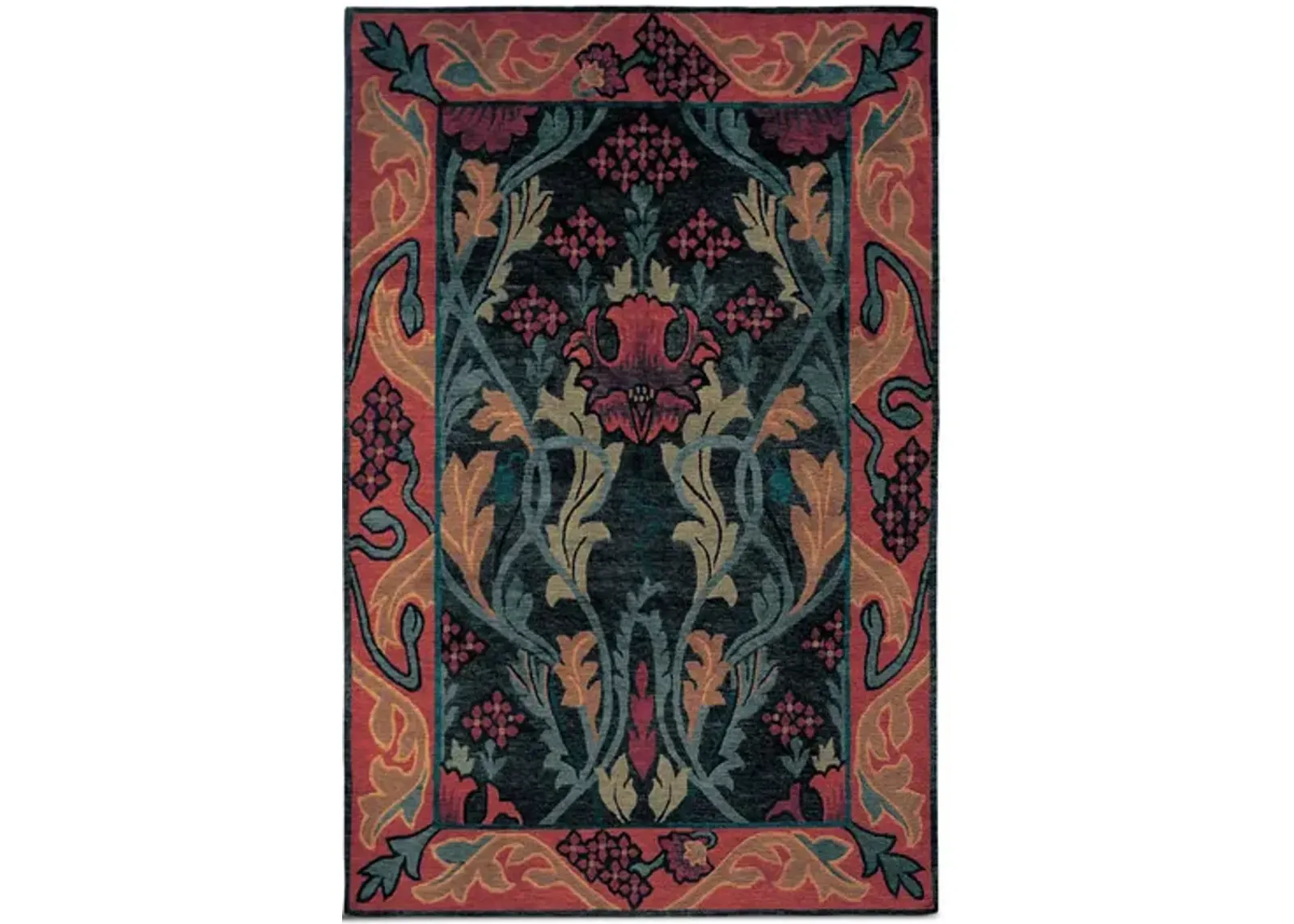 English Garden Hand Knotted Area Rug - 4 0  X 6 0 