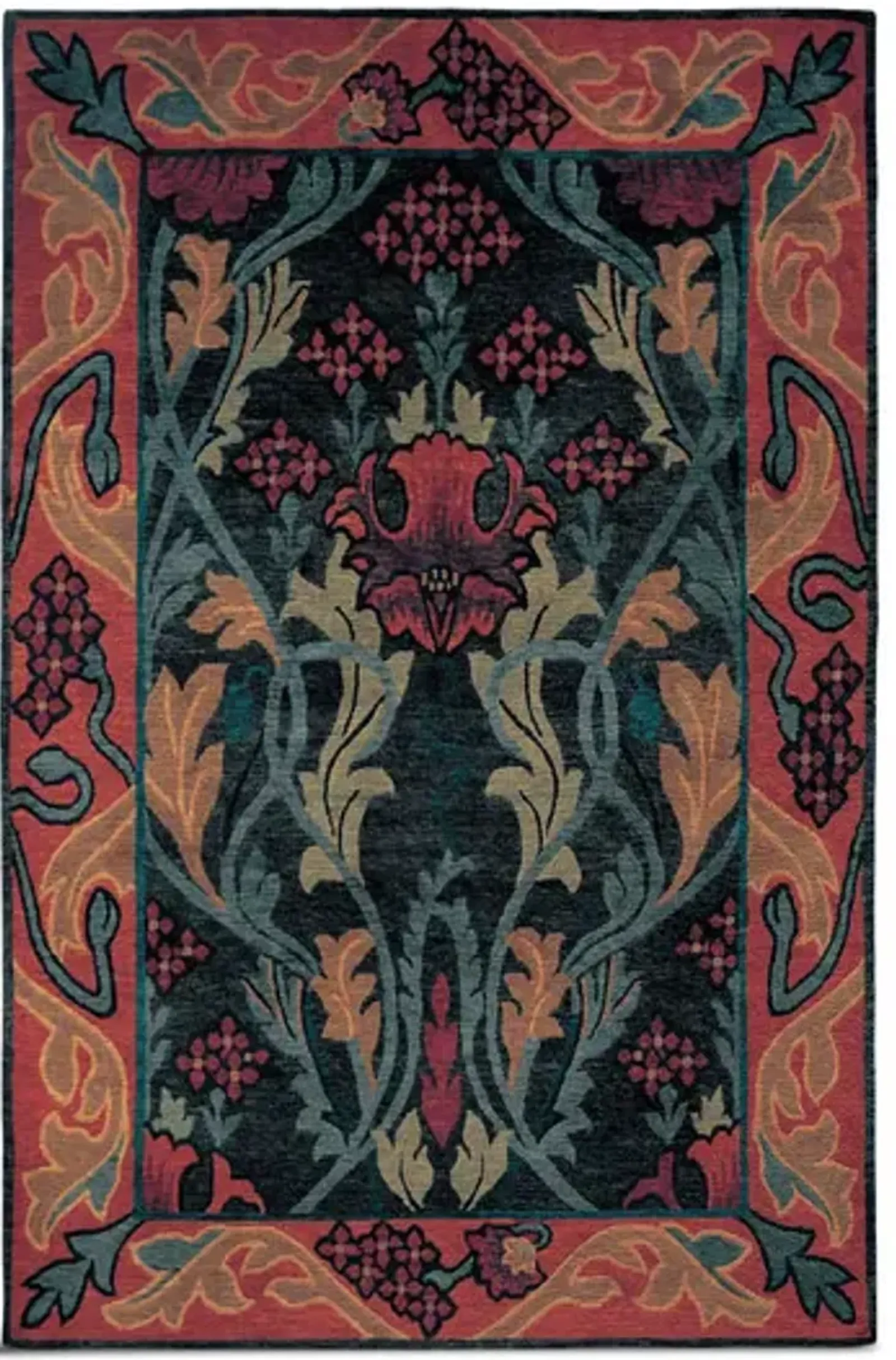 English Garden Hand Knotted Area Rug - 4 0  X 6 0 