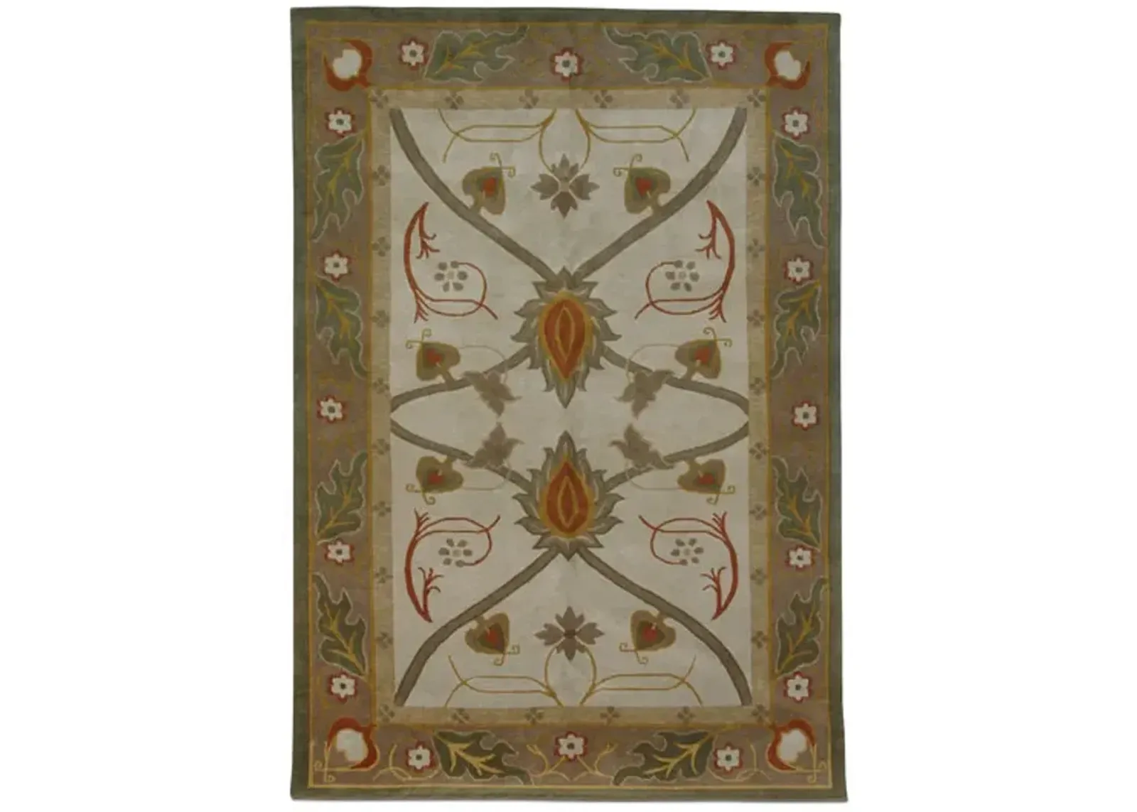 Cottage Garden Hand Knotted Area Rug - 4 0  X 6 0 