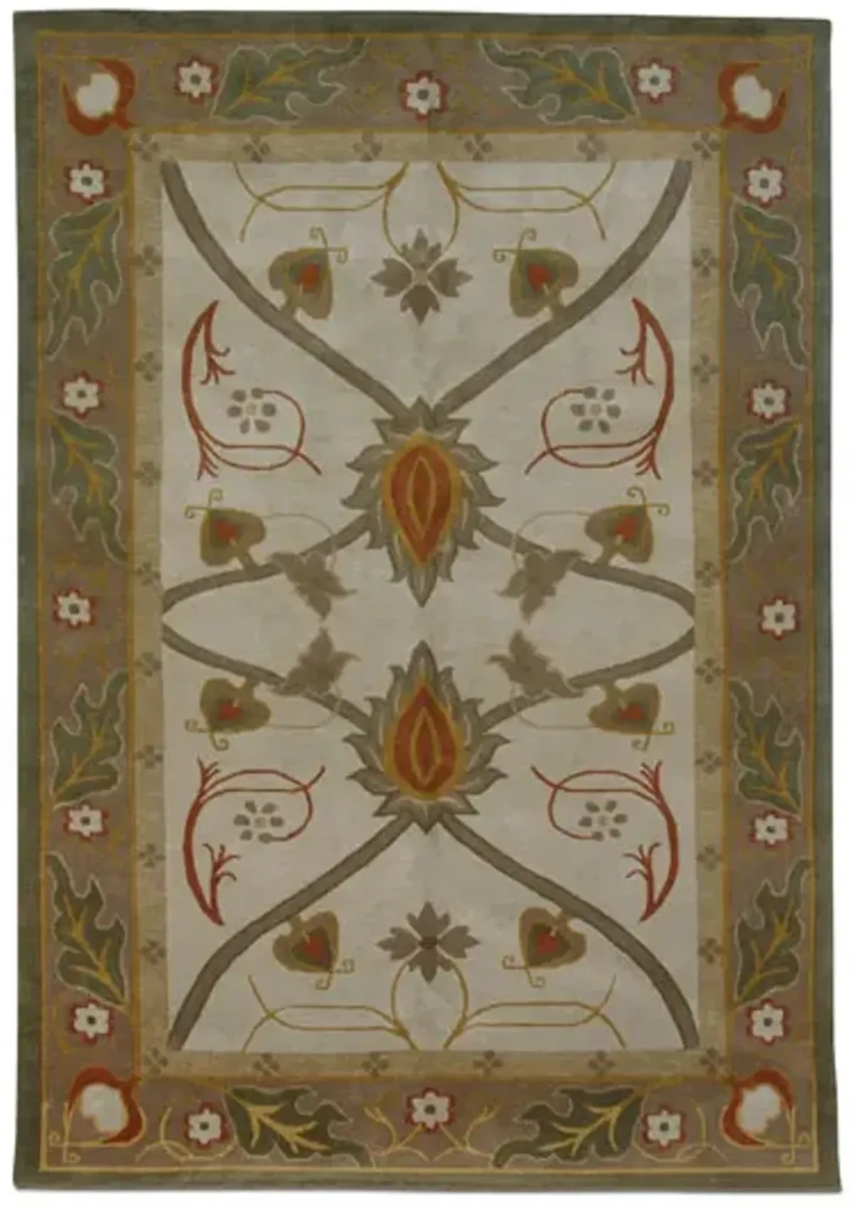 Cottage Garden Hand Knotted Area Rug - 4 0  X 6 0 