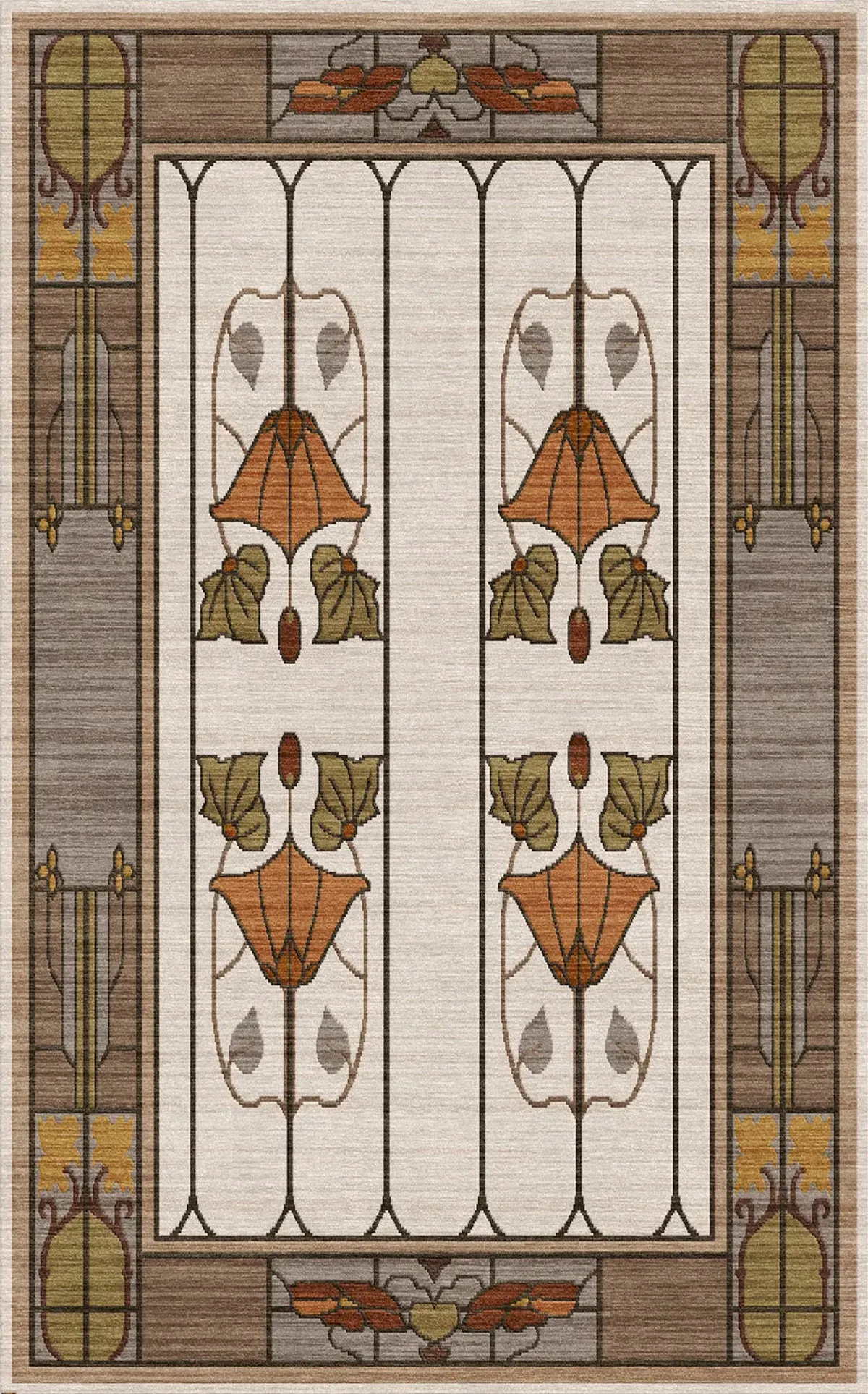 Garden Window Ivory Area Rug - 6 0  X 9 0 